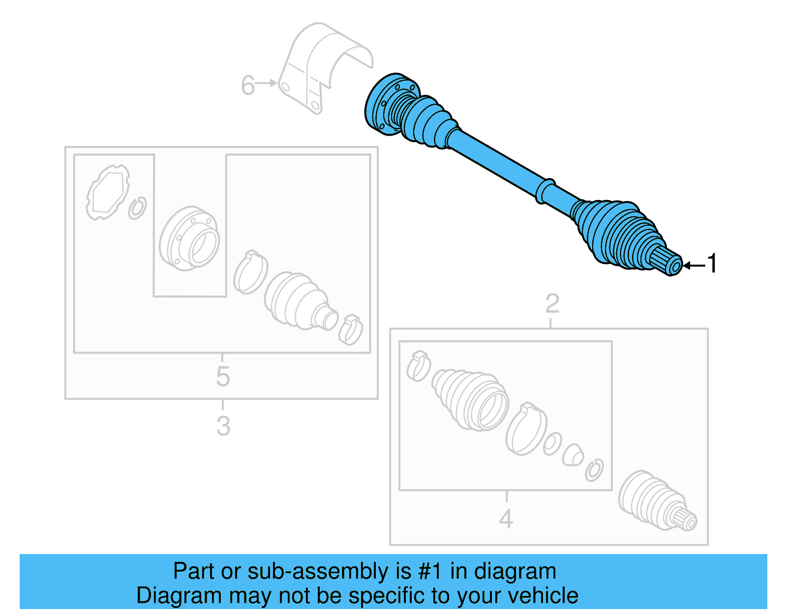 Axle Assembly 5C0-407-271-BS - View 7