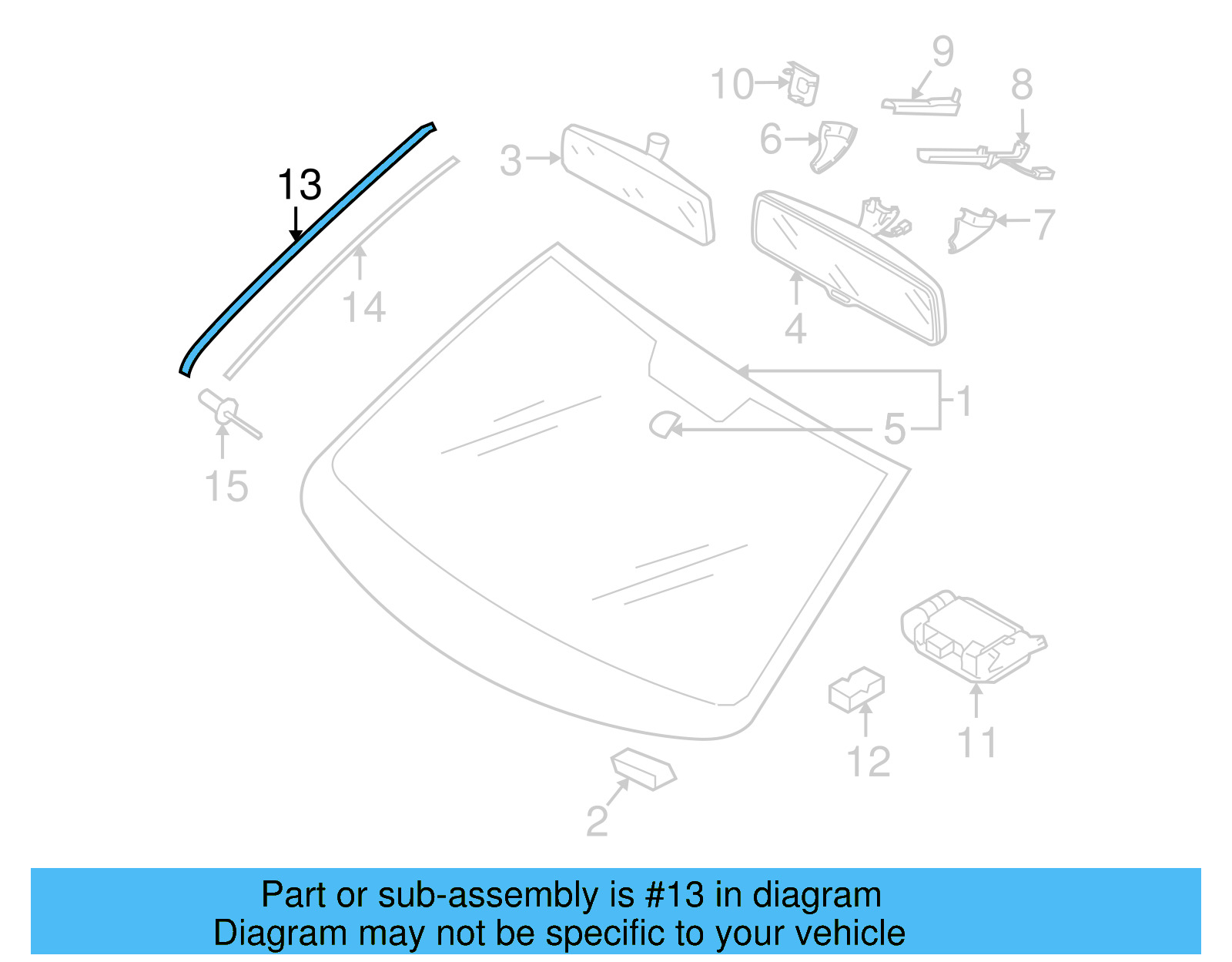 Reveal Molding 5N0-854-328-5AP - View 3