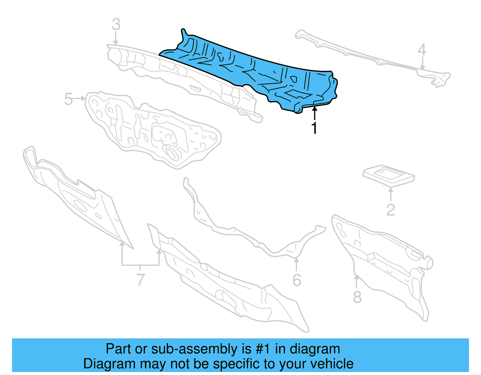 Cowl Panel 1HM-803-155 - View 3