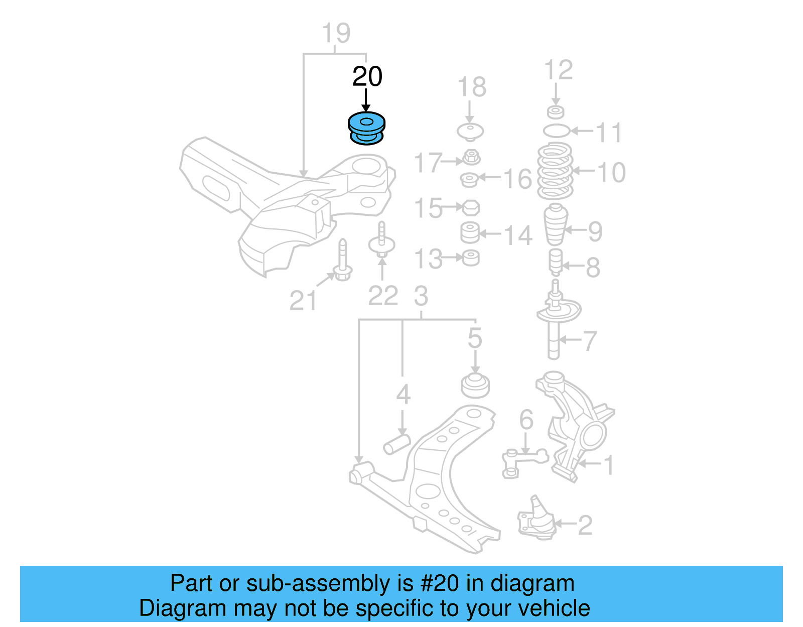 Mount Insulator 1J0-199-429 - View 24