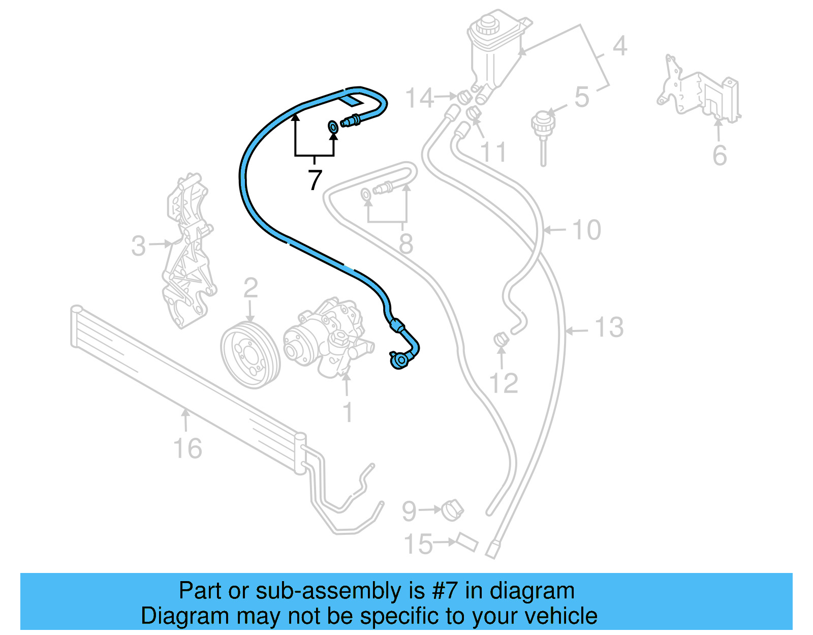 Pressure Hose 7L6-422-893-BT - View 3