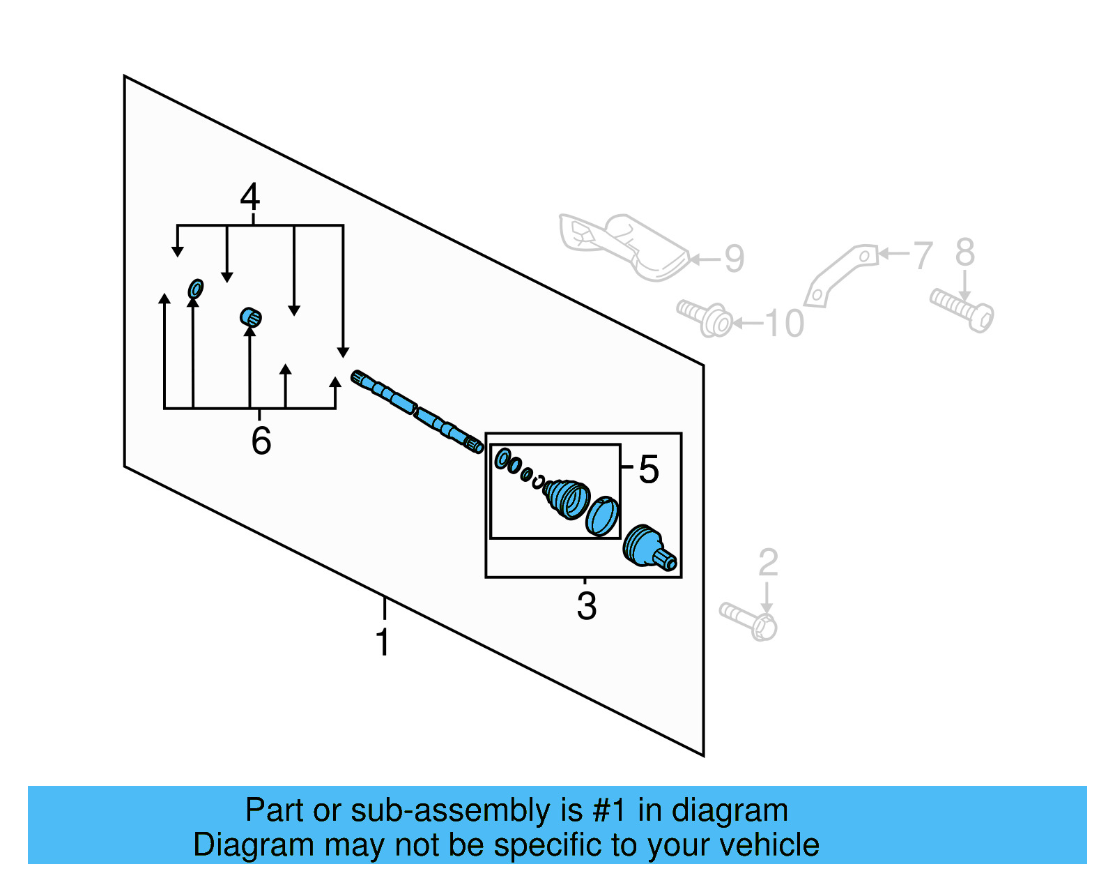 Axle Assembly 1K0-407-271-HN - View 3