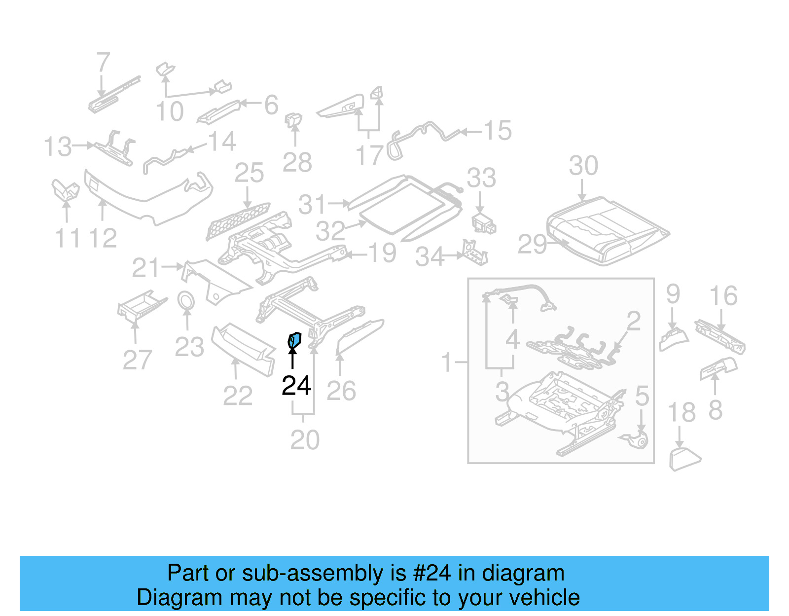 Front Cover Clip 7L0-881-090 - View 7