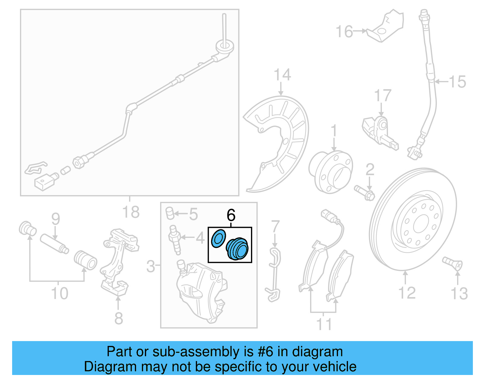 Disc Brake Caliper Repair Kit 1K0-698-471-B - View 15