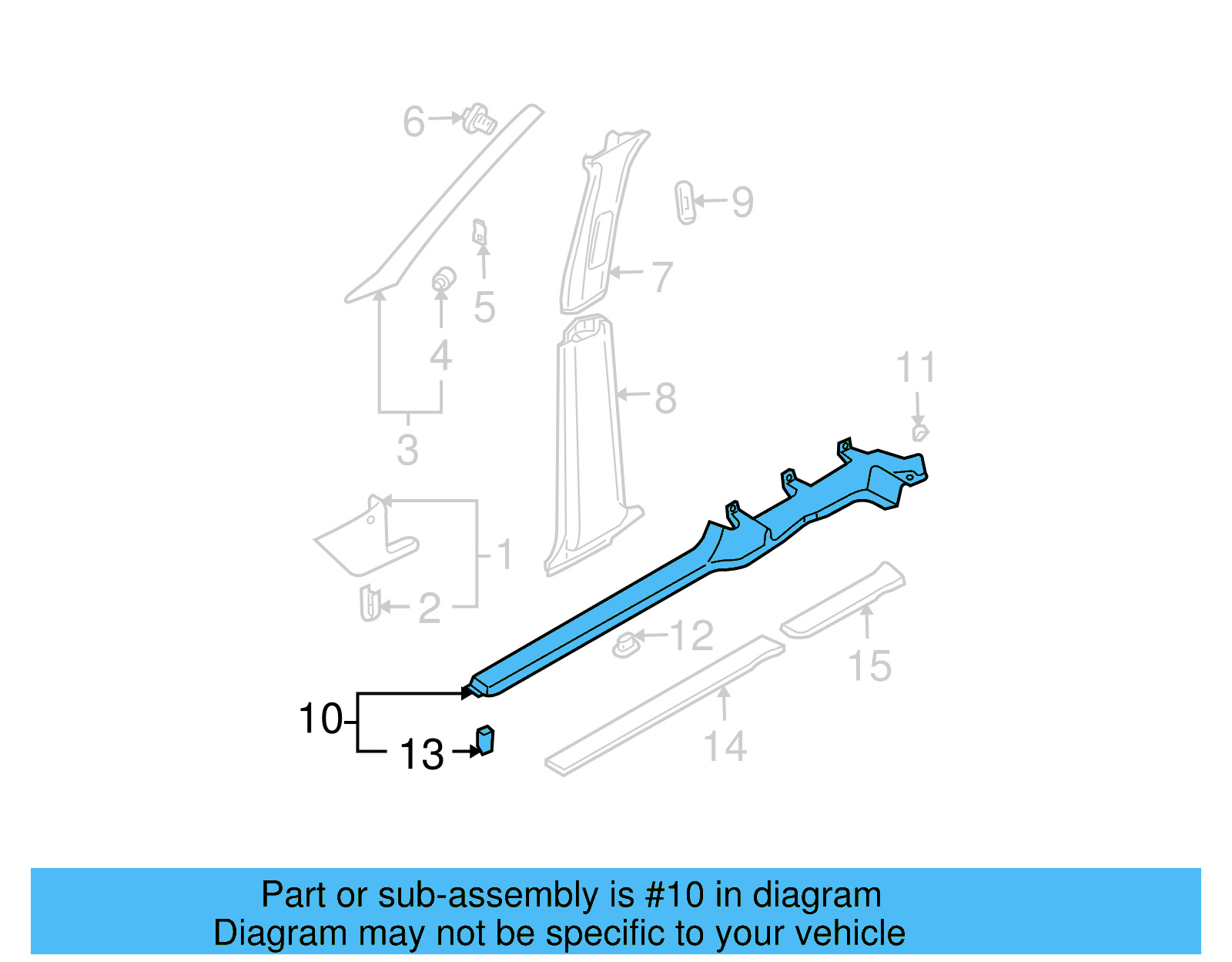 Sill Plate 1J4-853-371-G-B41 - View 6