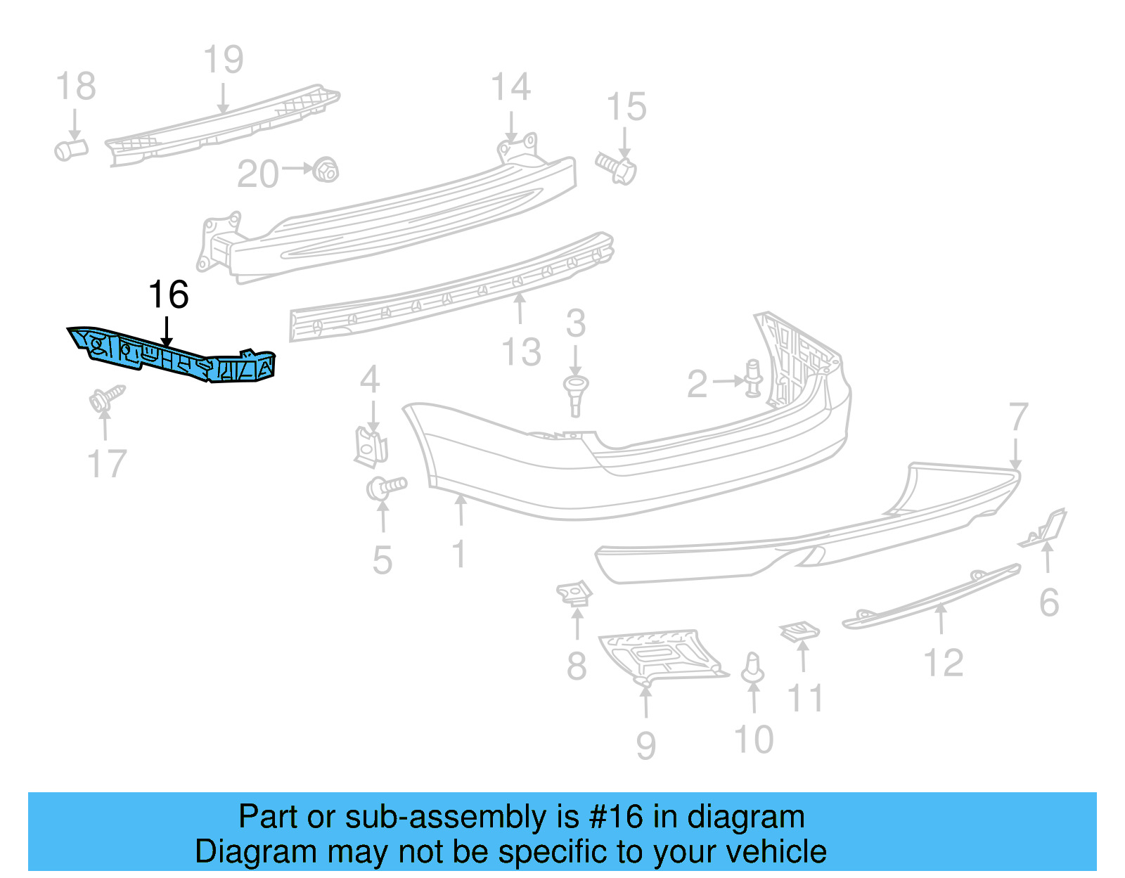 Bumper Guide 1K9-807-375 - View 10