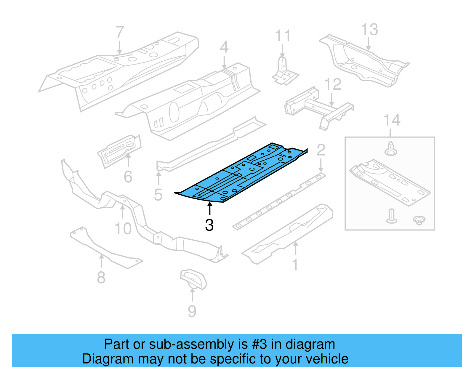 Floor Pan 5C5-803-206 - View 9