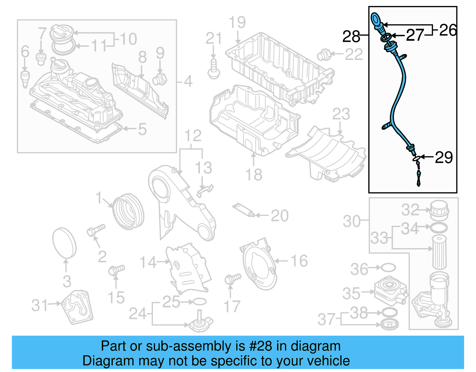 Engine Oil Dipstick Tube 03L-115-607-S - View 4