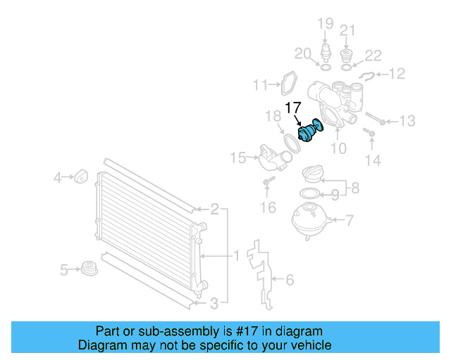 Engine Coolant Thermostat 022-121-113 - View 16