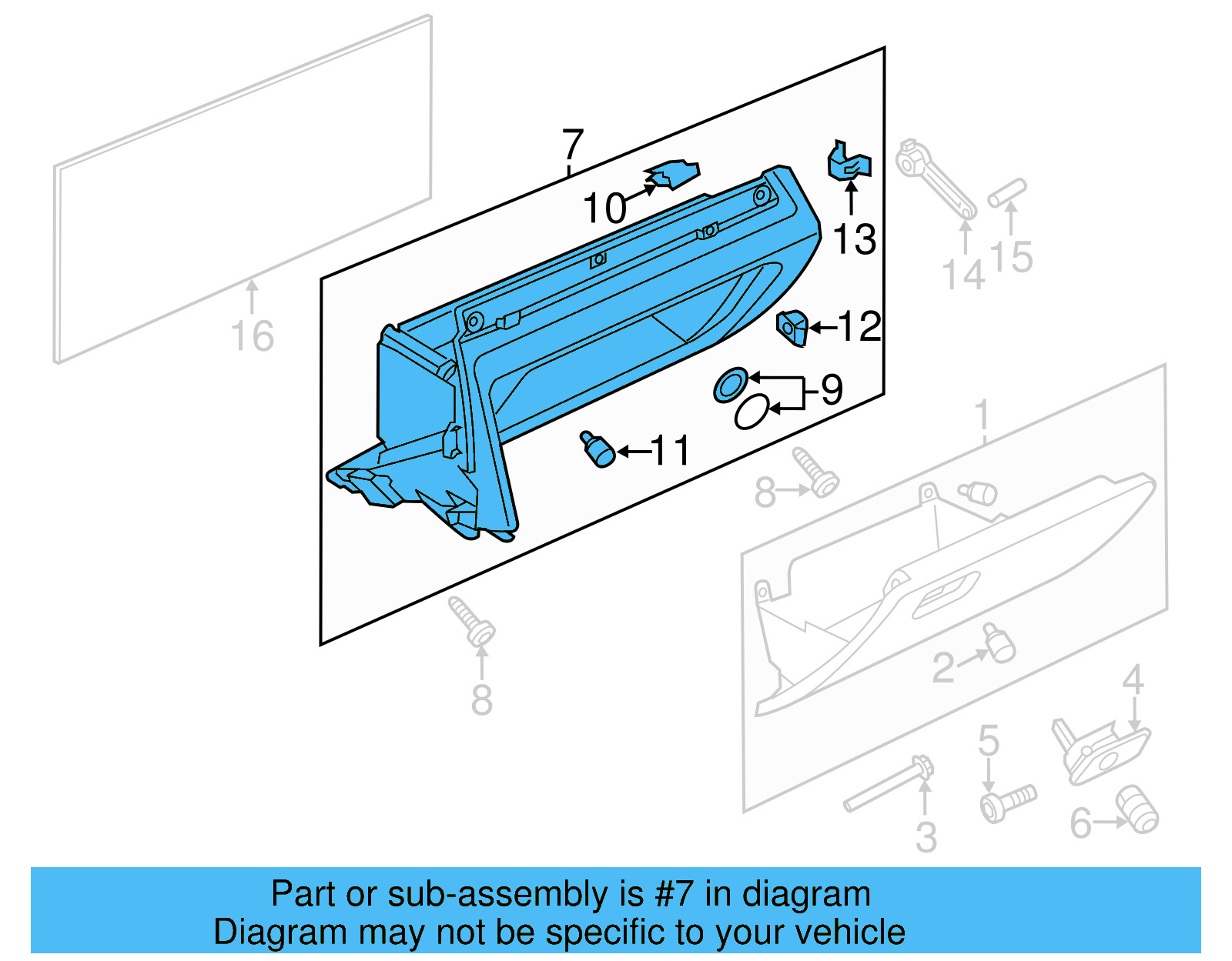 Glove Box Frame 561-857-114-D-82V - View 5