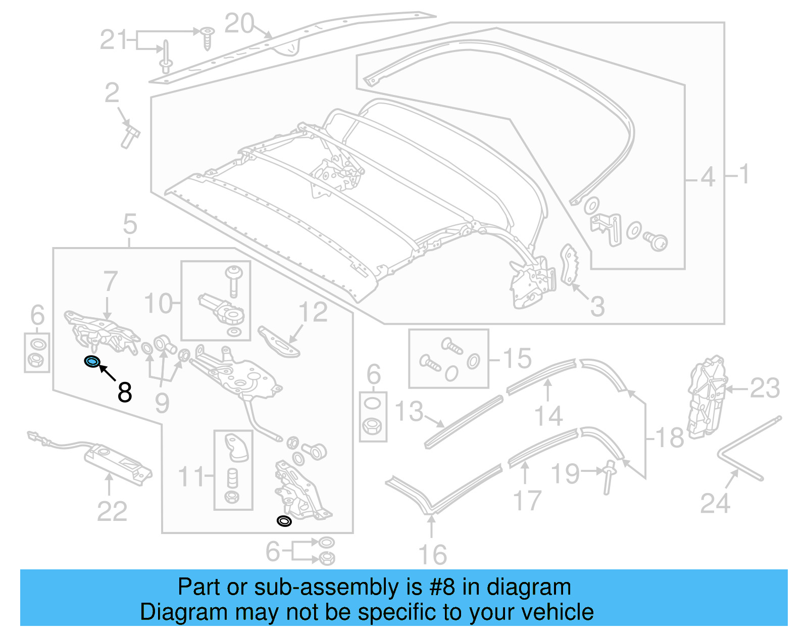 Latch Assembly Repair Kit 5C3-898-931 - View 6