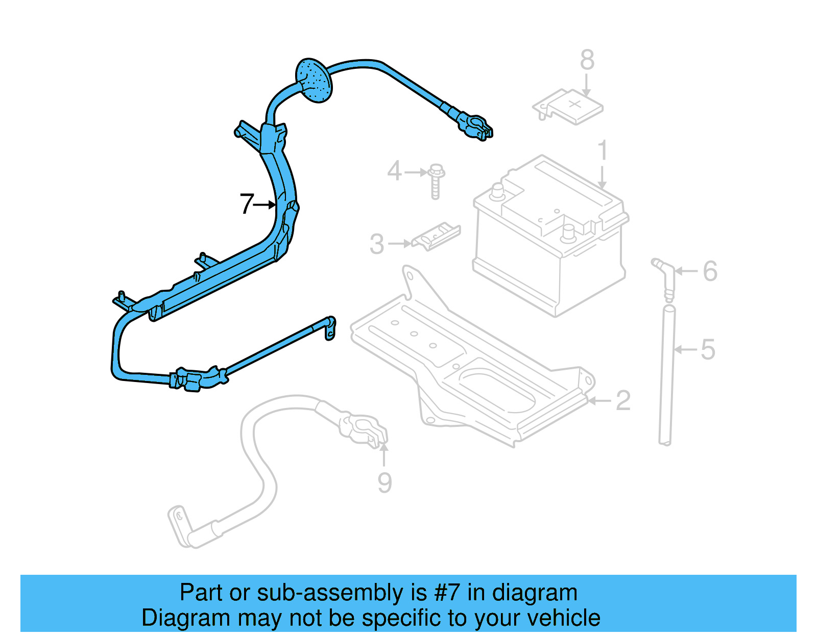 Positive Cable 8D1-971-225-C - View 4