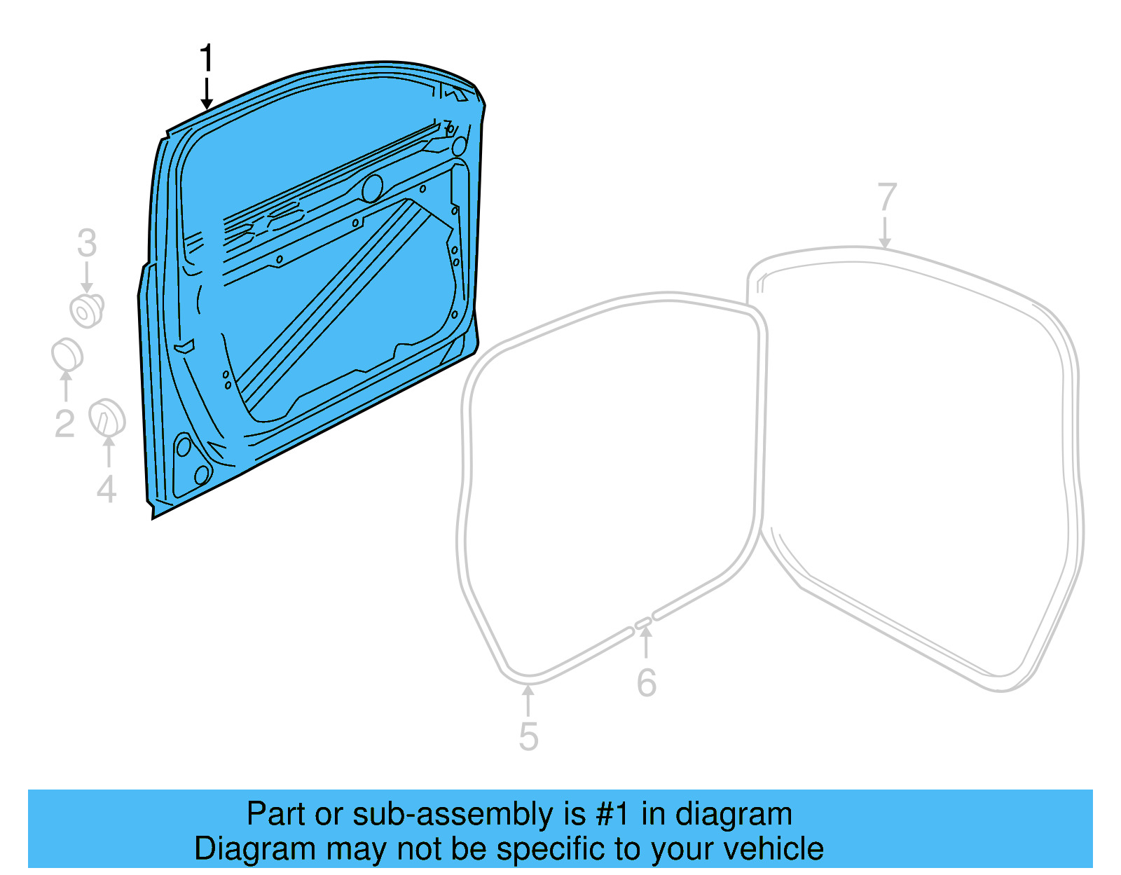 Door Shell 3C4-831-055-J - View 7