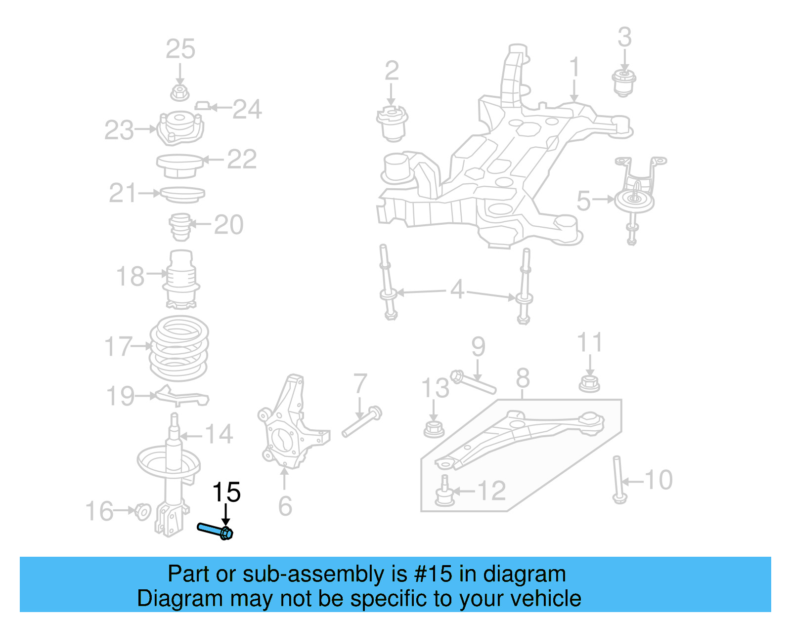 Strut Bolt WHT-004-449