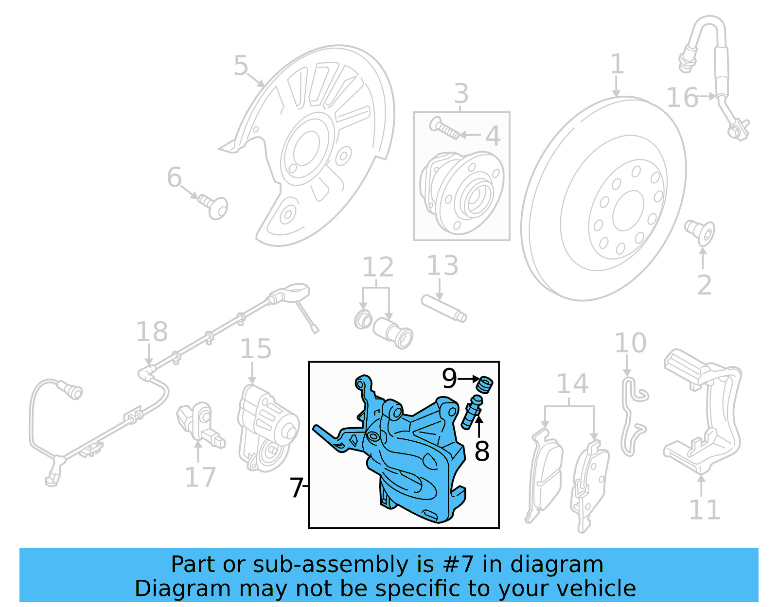 Disc Brake Caliper 3Q0-615-424-F-SL7 - View 4