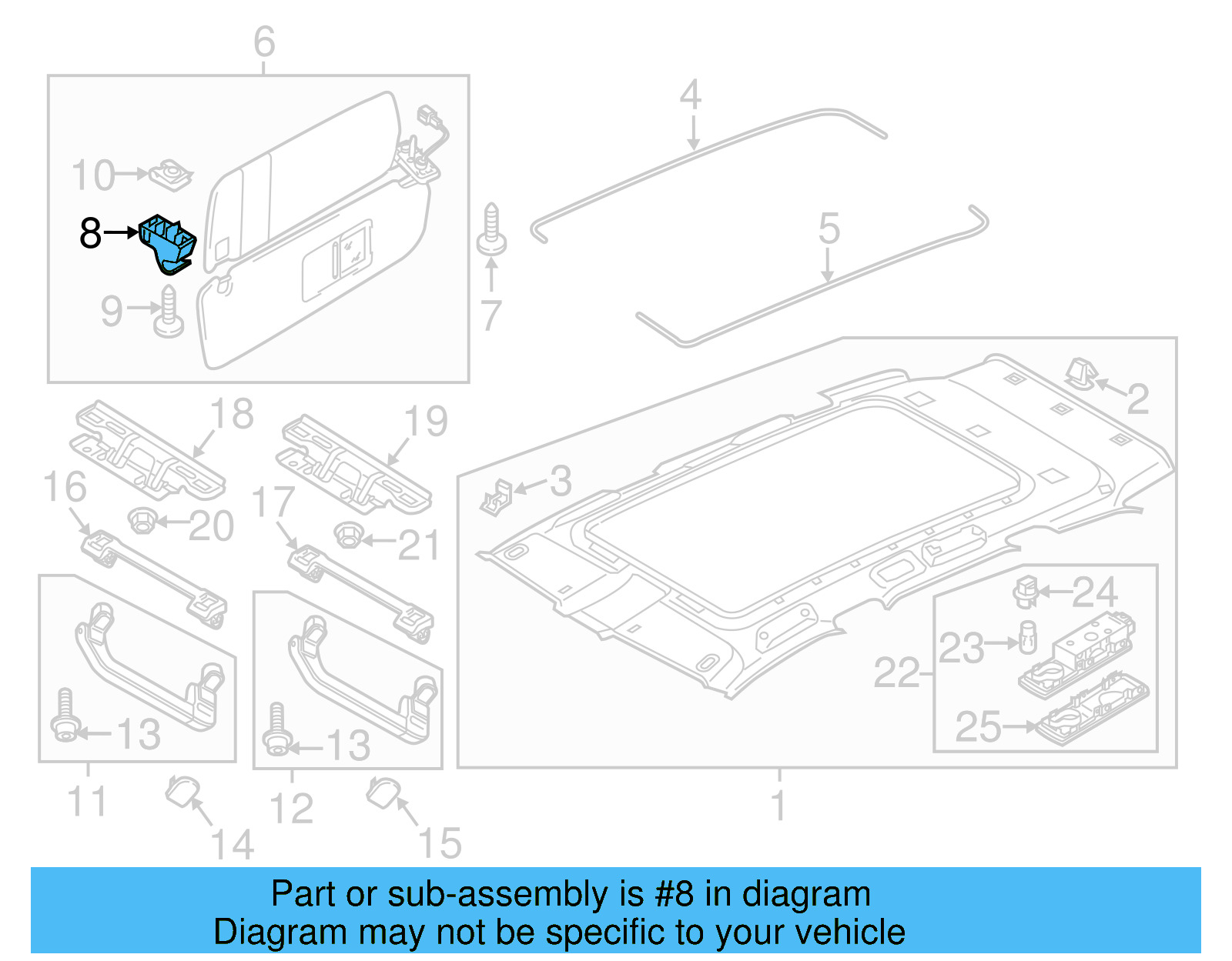 Sun Visor Holder 4L0-859-562-82V - View 11