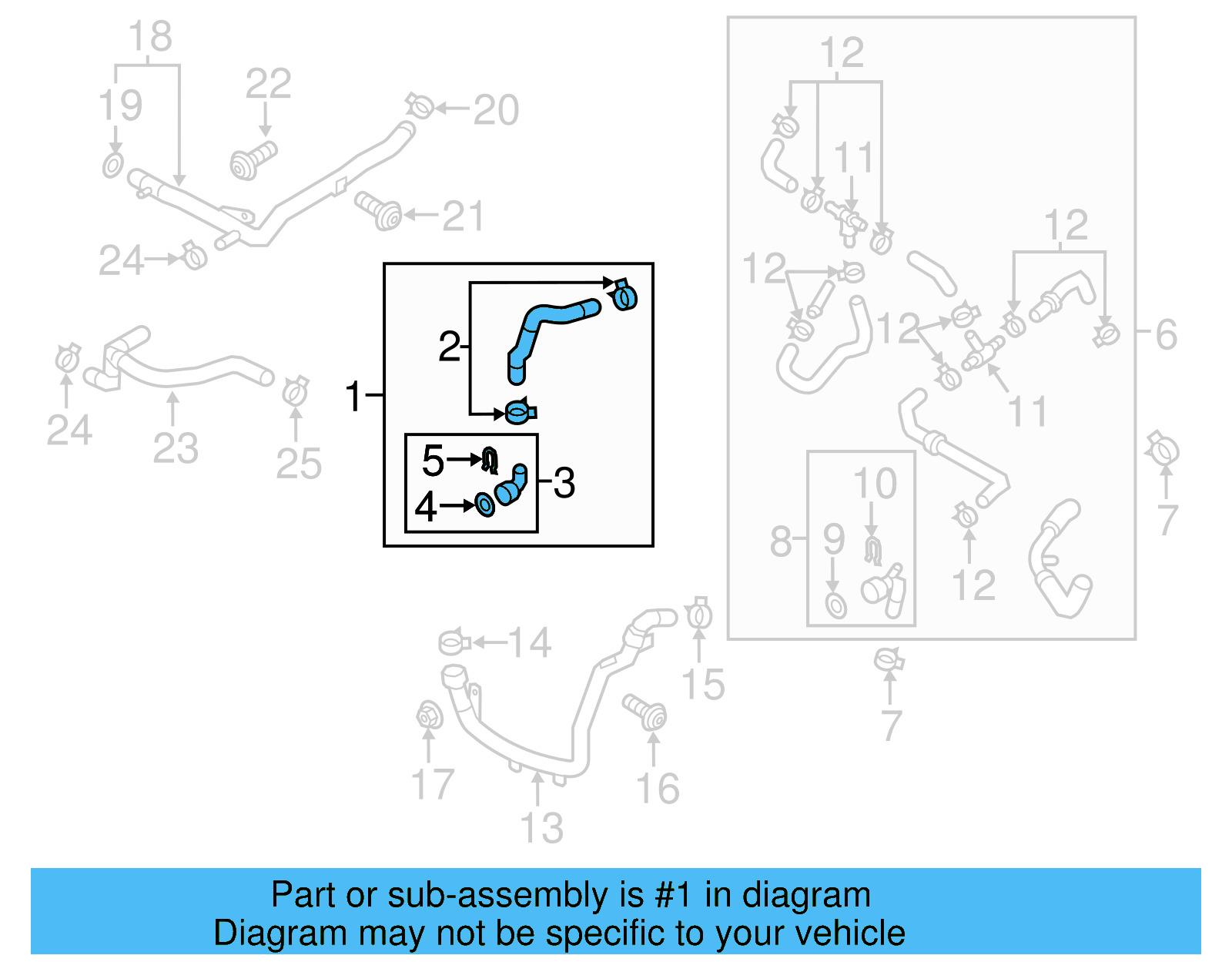 Radiator Hose 5C0-122-051-P - View 4