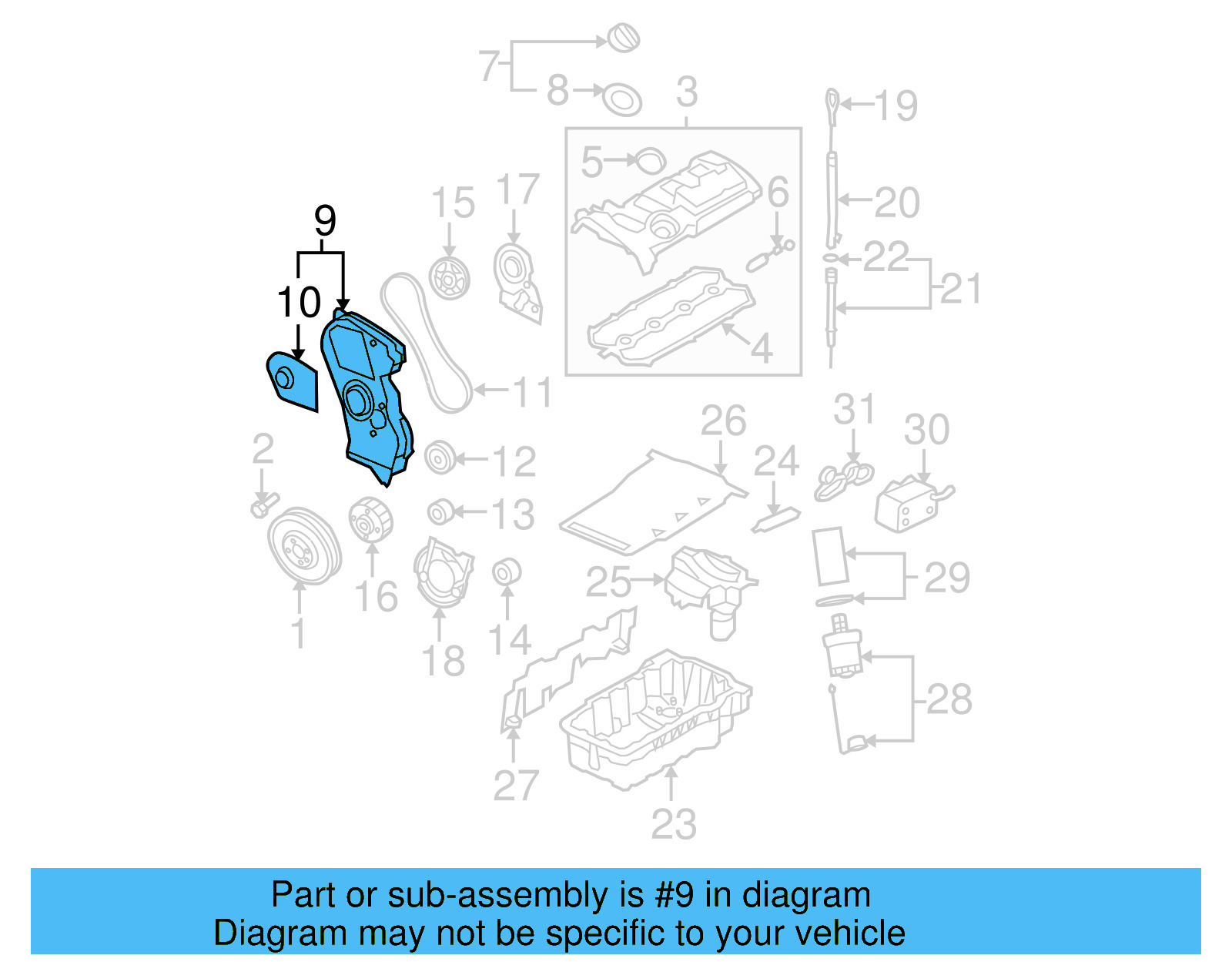 Engine Timing Cover 06D-109-108-B - View 10