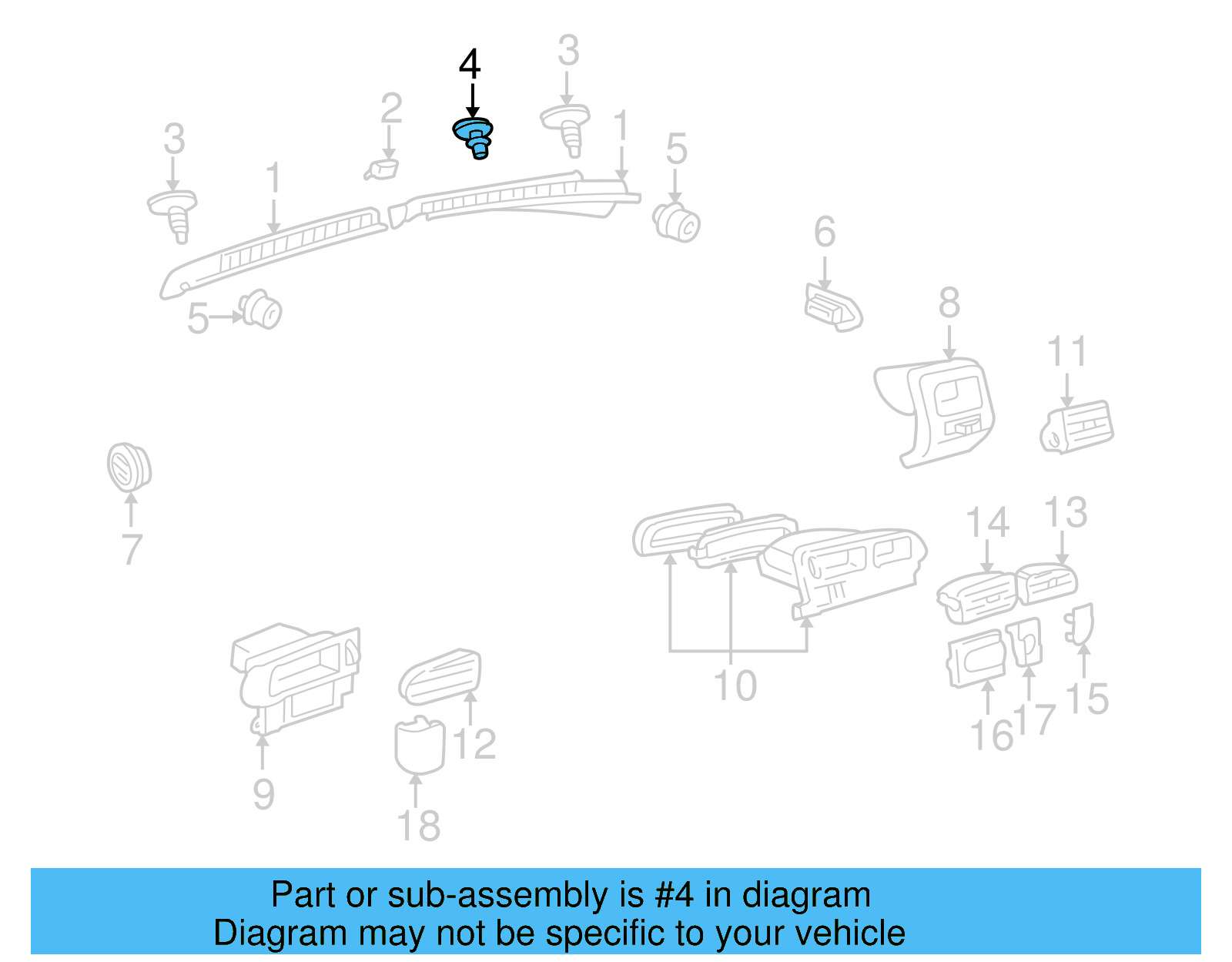 Connector Clip 1H0-819-055-C-01C - View 3