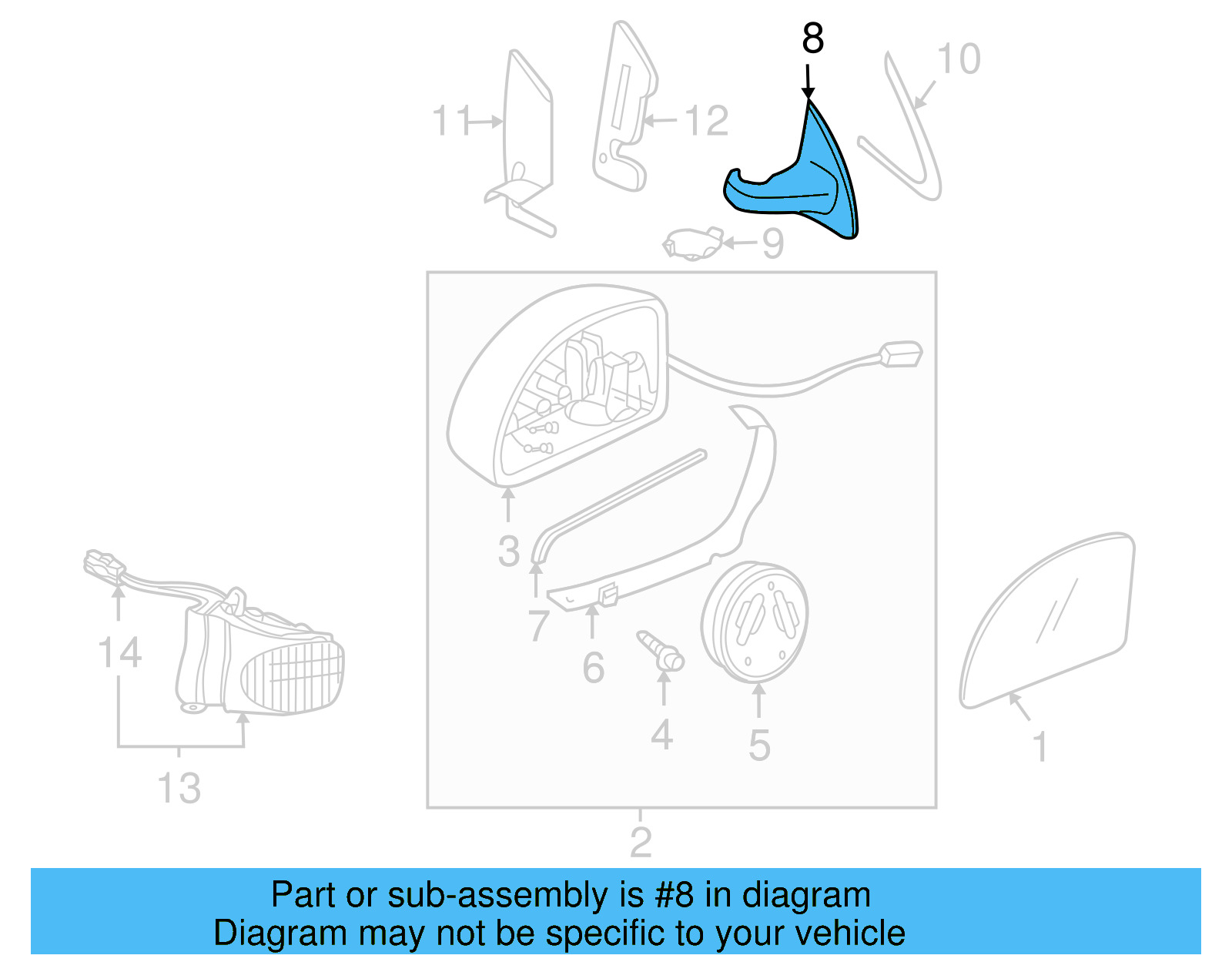 Hinge Cover 1C0-853-273-H - View 4