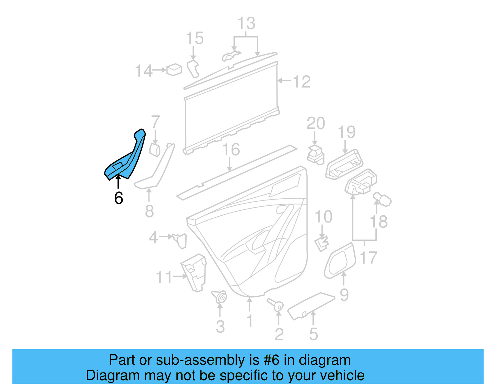 Pull Handle 3C4-867-180-B-1QB - View 6