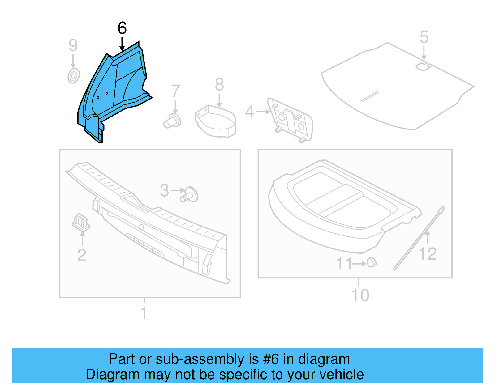 Wheelhouse Trim 5C5-867-427-E-1BS - View 4