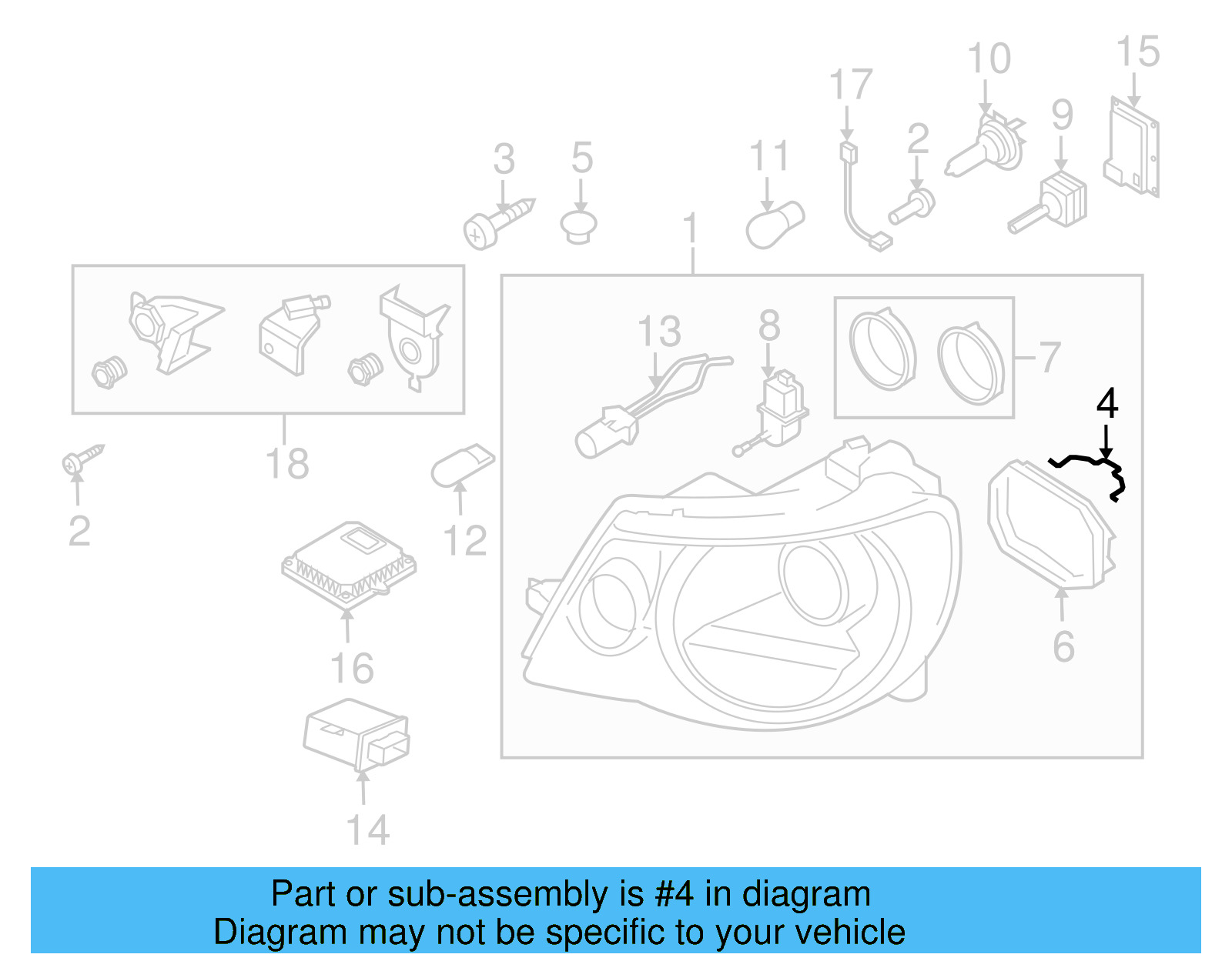 Rear Cap Retainer Clip 7L6-941-160 - View 4