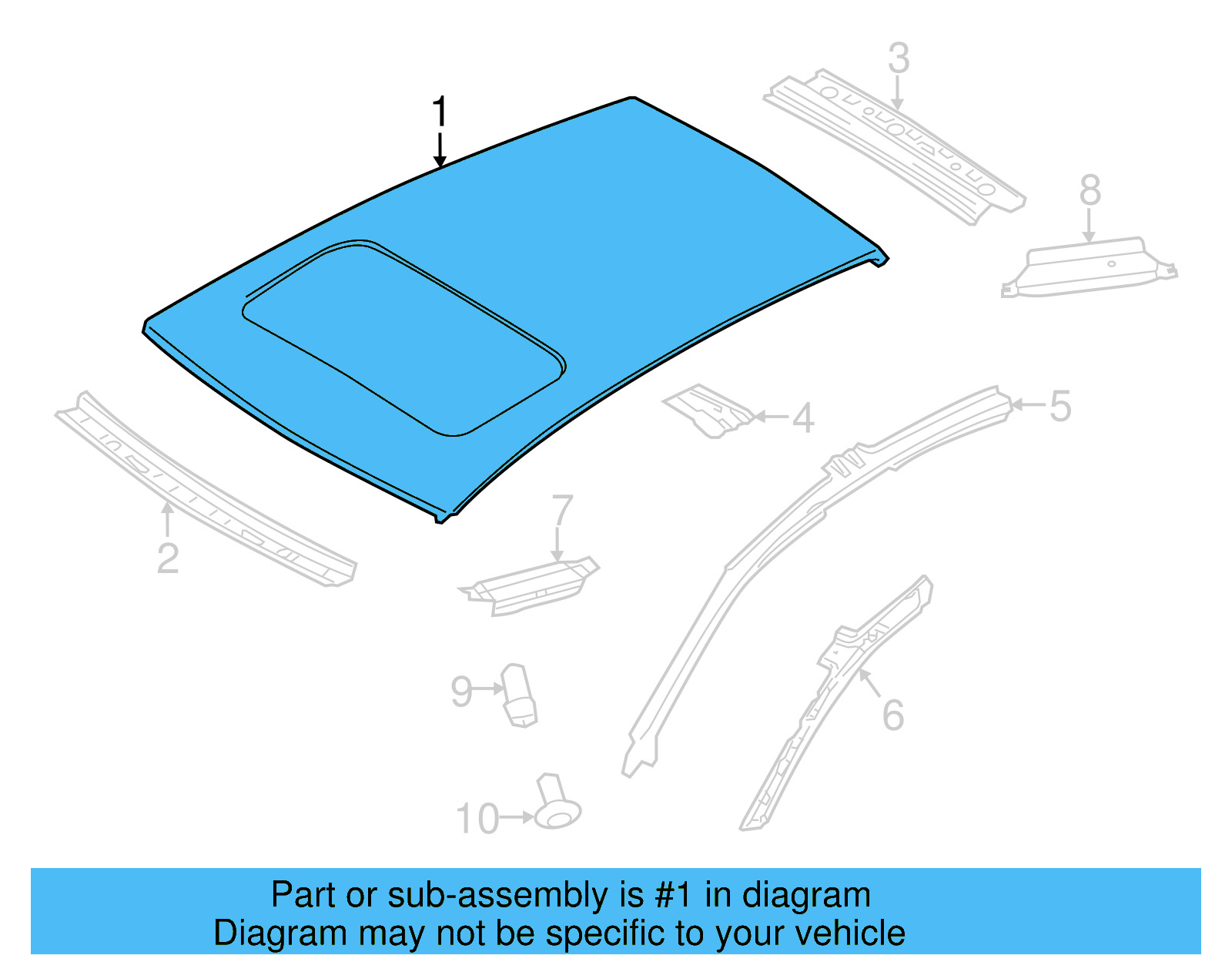 Roof Panel 5C6-817-101