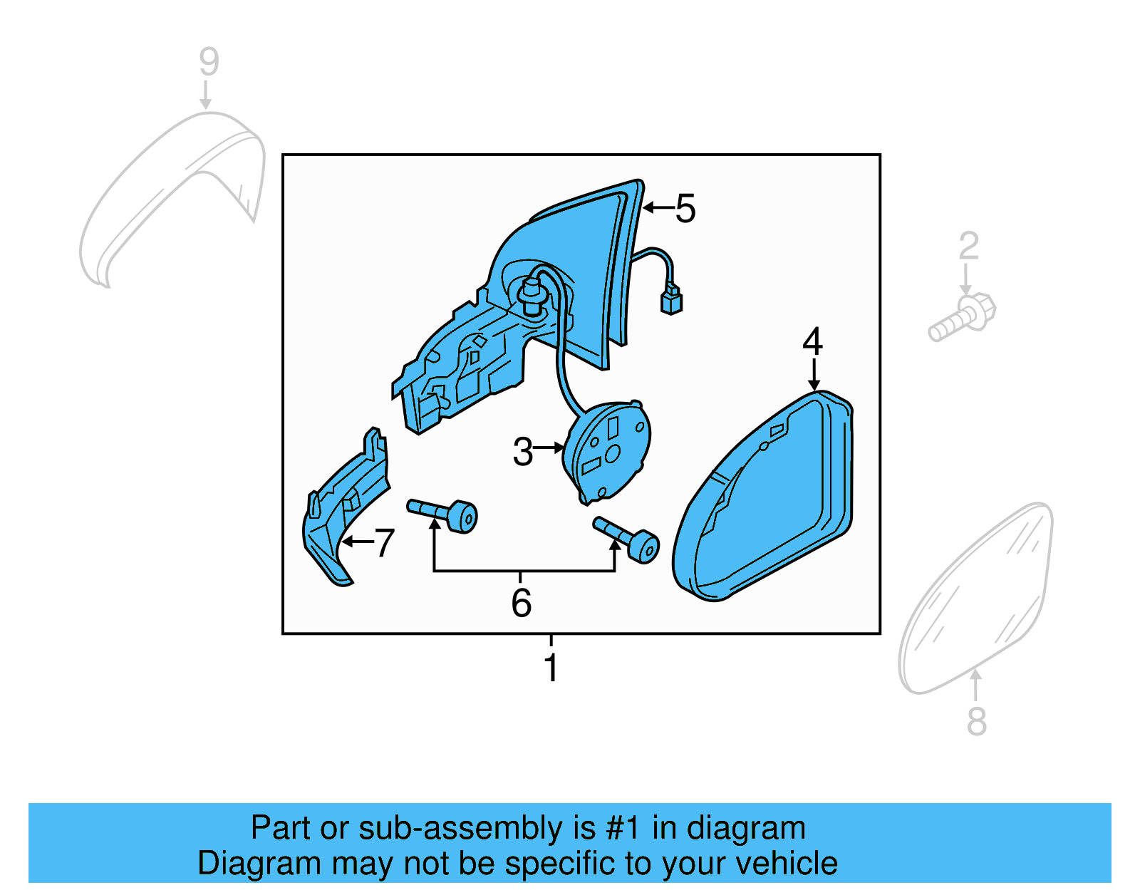 Housing Assembly 5K0-857-508-AD-9B9 - View 8