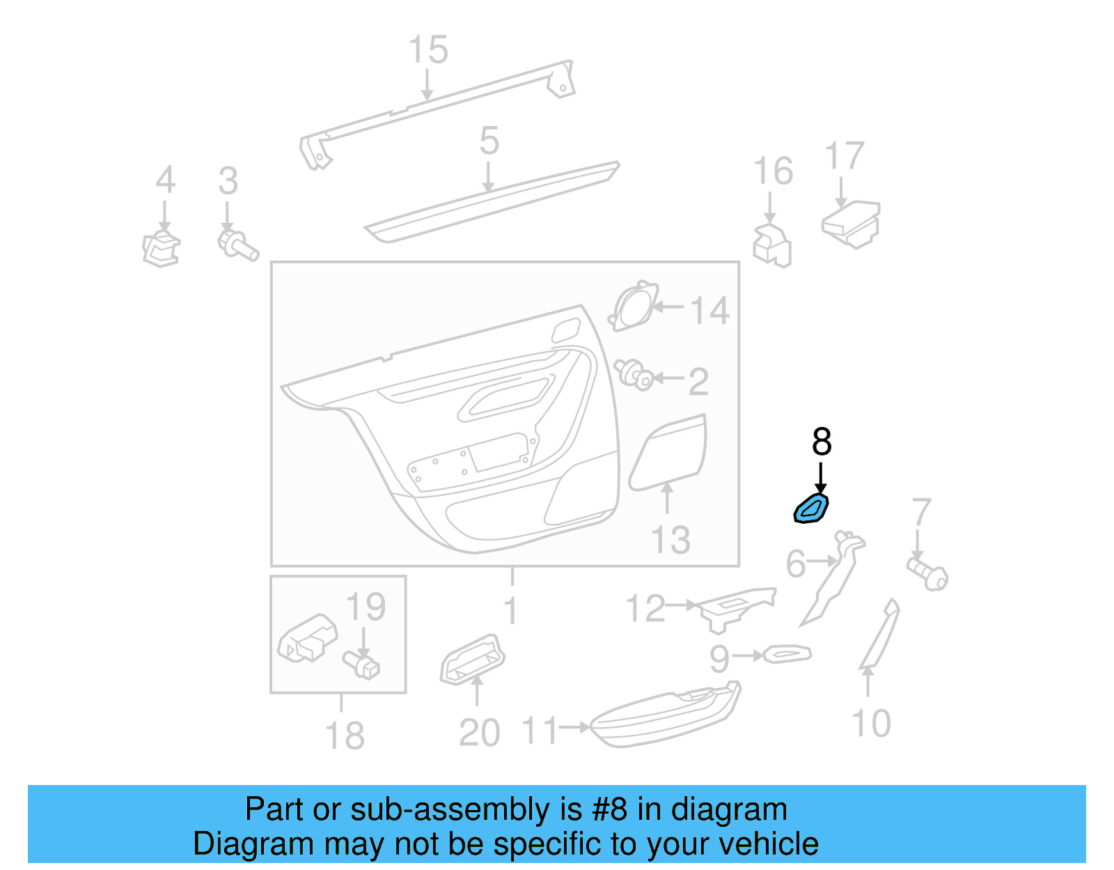 Trim Ring 3C8-898-197-A-9B9 - View 8