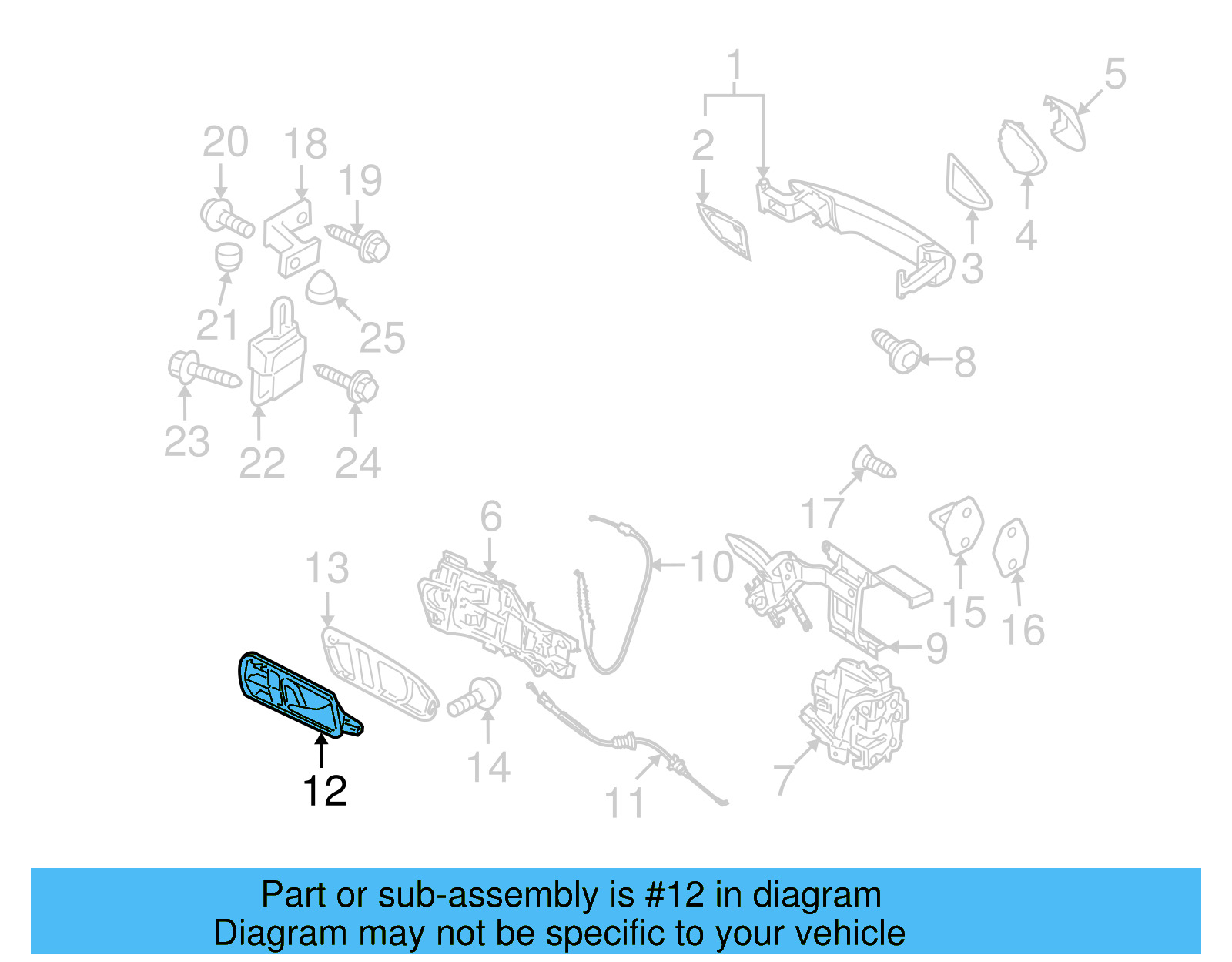 Handle, Inside 3C8-837-114-J-VAL - View 3