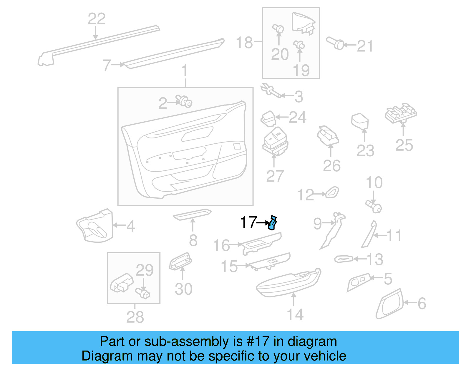 Door Switch Trim Panel Clip 1K0-867-190 - View 14