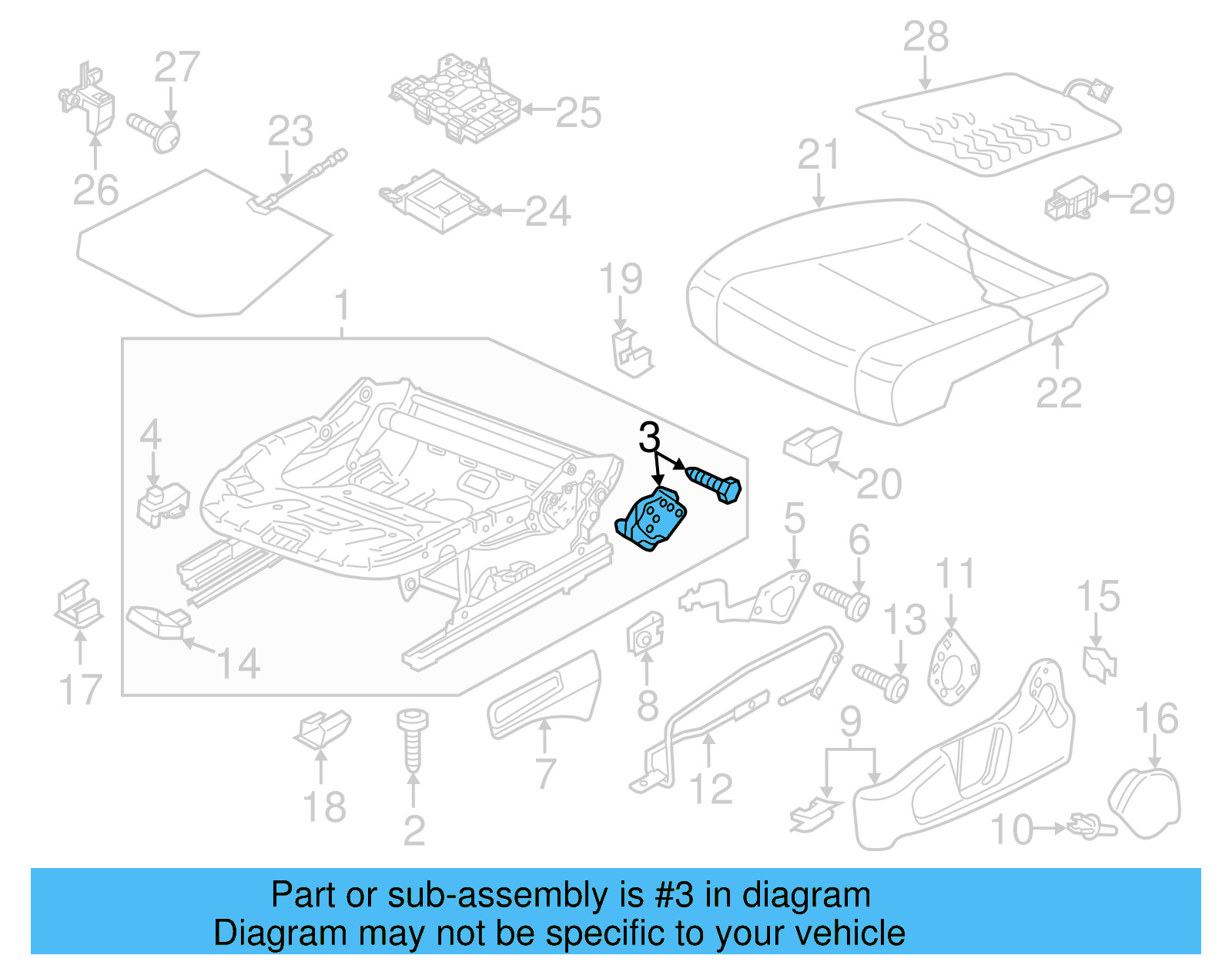 Height Adjuster 8K0-881-053 - View 14
