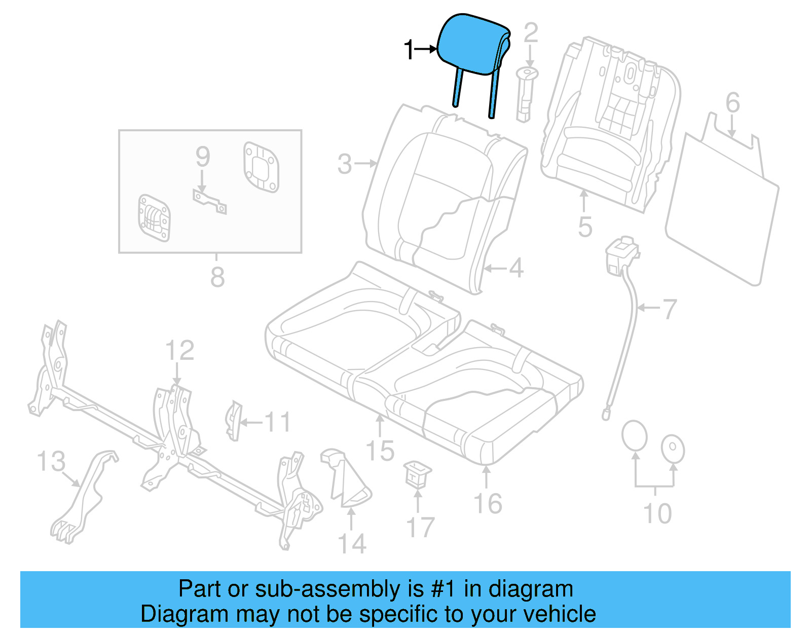 Headrest 5C5-885-901-G-CIV - View 6