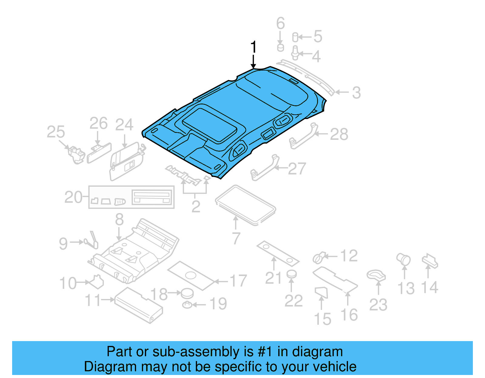 Headliner 7L6-867-502-KG-3S3 - View 3