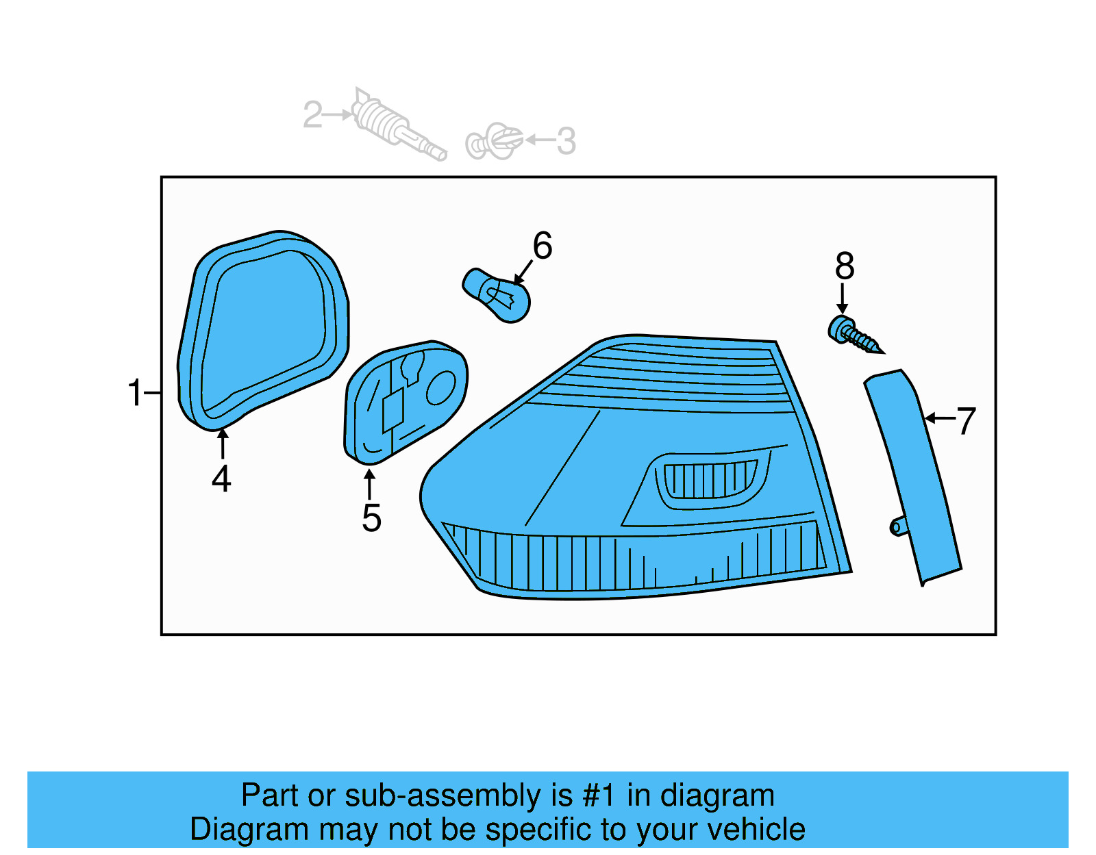 Tail Lamp Assembly 561-945-095-H - View 5