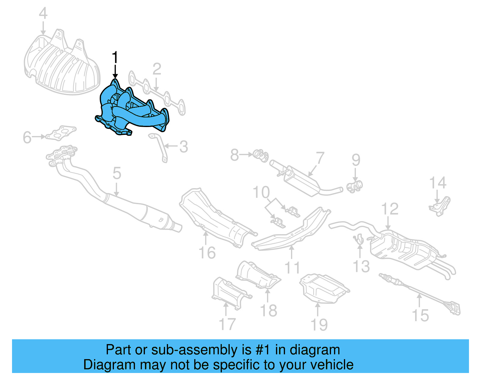 Exhaust Manifold 06A-253-031-AD - View 10