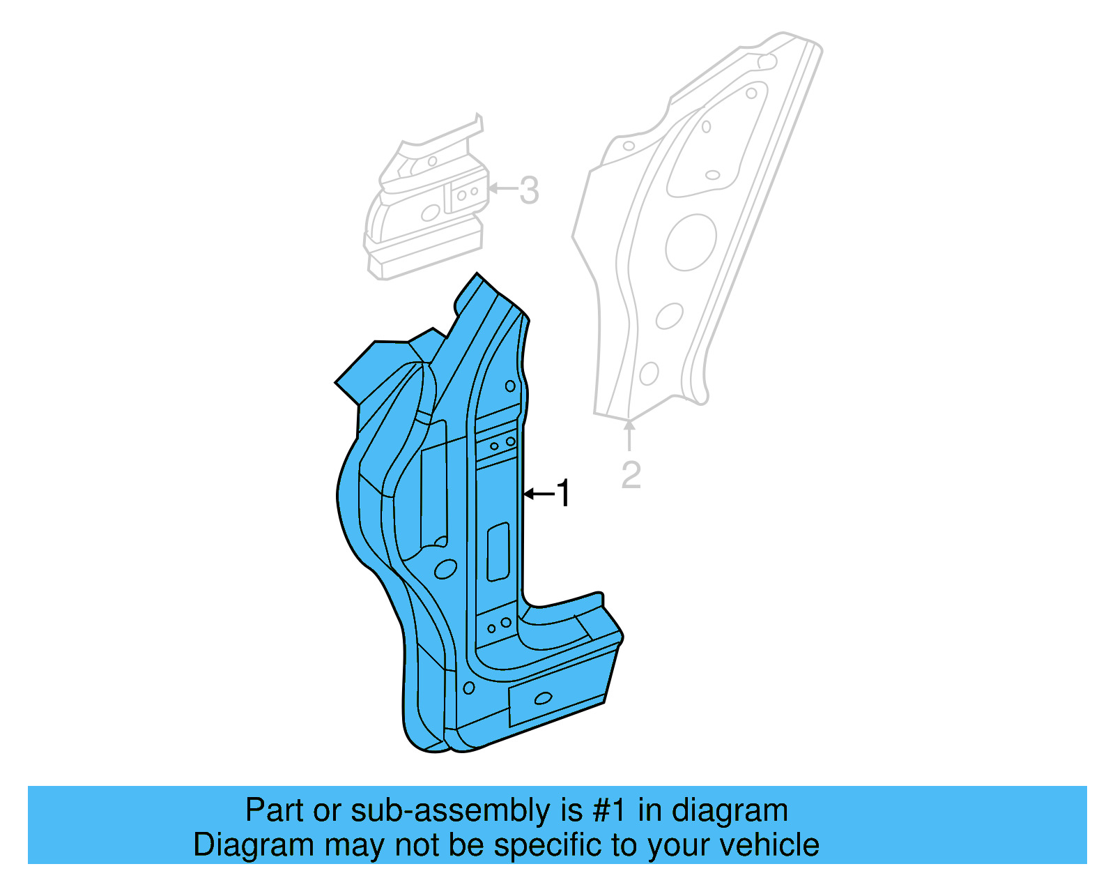 Pillar Reinforced 5C5-809-203 - View 8