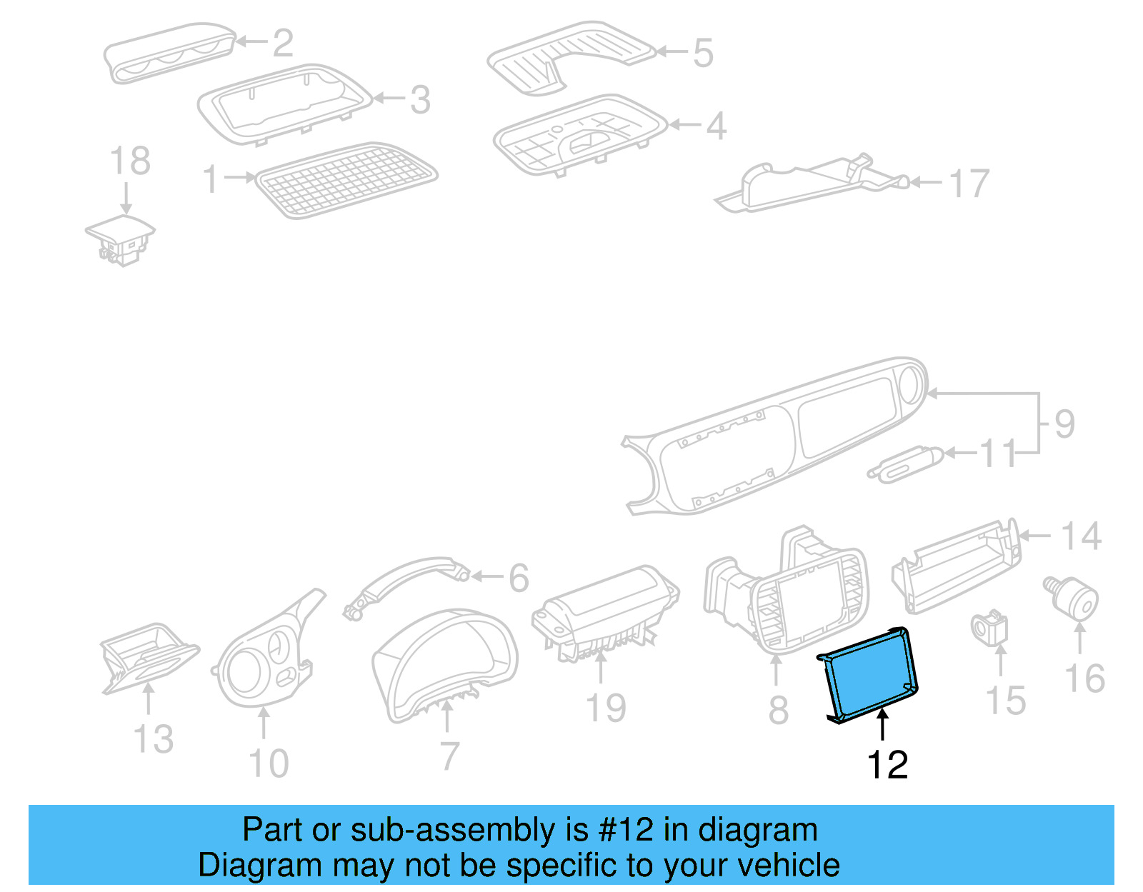 Trim Cover 5C1-858-105-B-041 - View 3