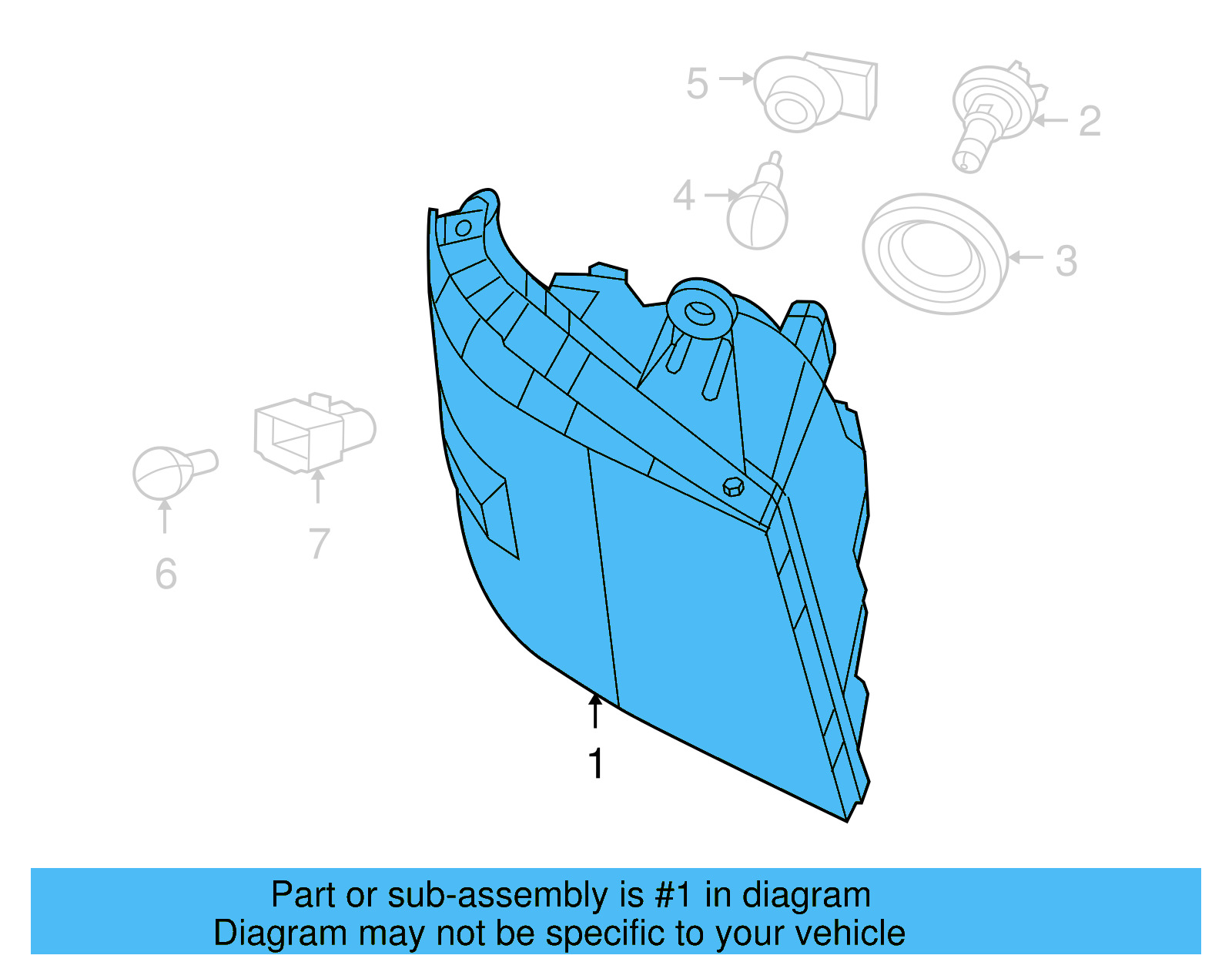 Composite Headlamp 7B0-941-006-B - View 6