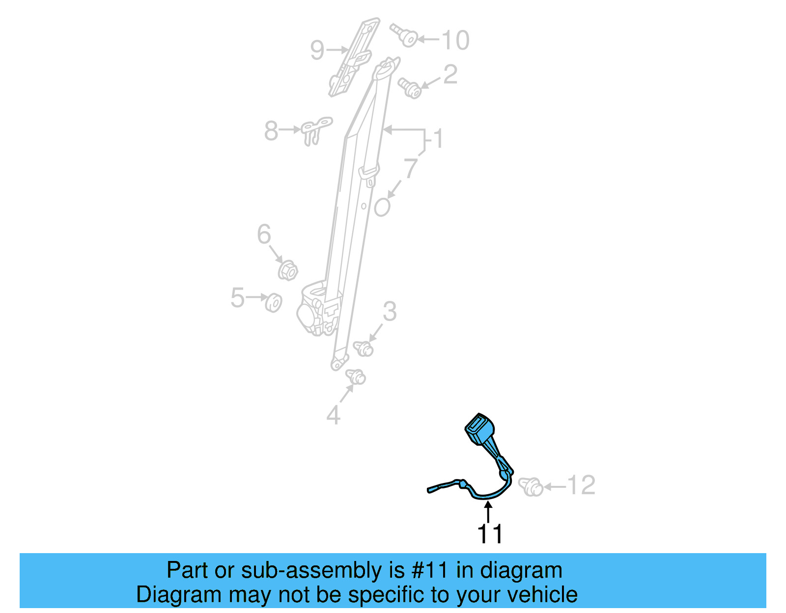 Buckle End 5NN-857-756-A-MNB - View 5