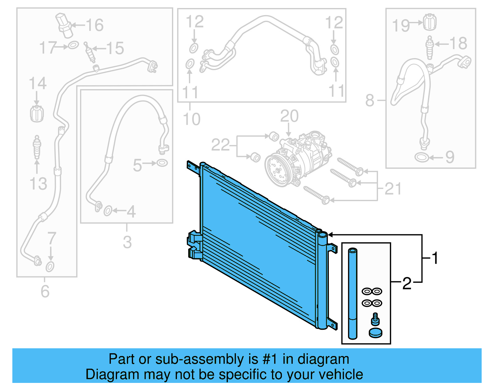 Condenser 5Q0-816-411-BE