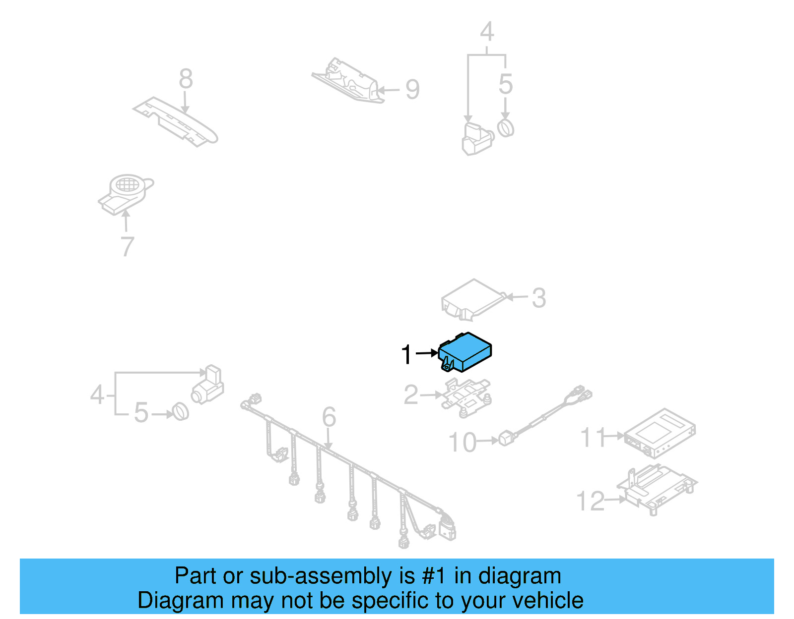 Control Module 7L0-919-283-F-00P - View 4