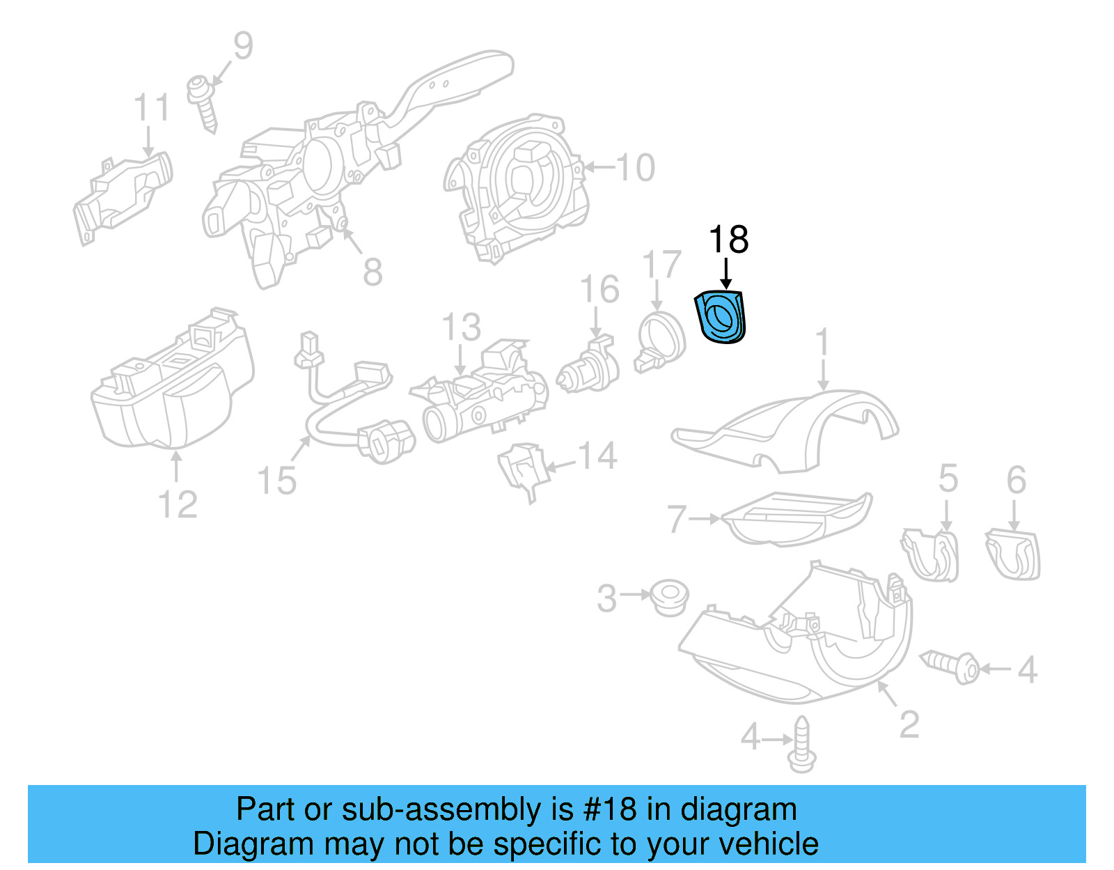 Cylinder Bezel 5G0-905-869-82V - View 5