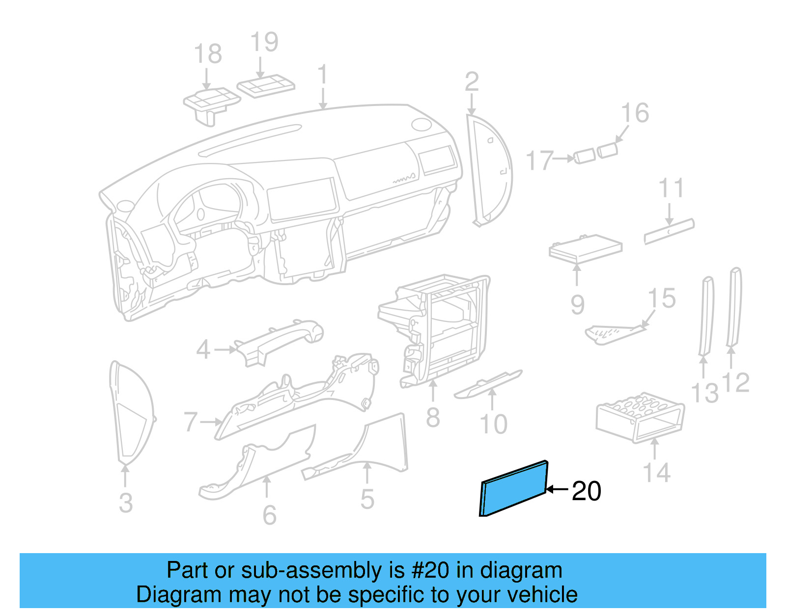 Radio Cover 1J0-857-231-1QA - View 2