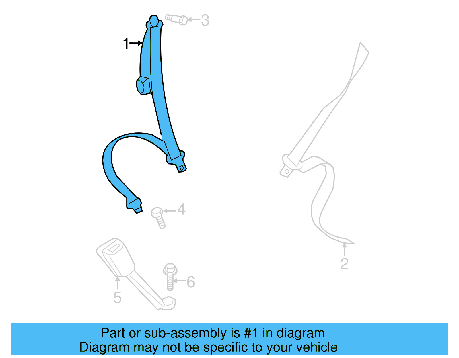 Lap & Shoulder Belt 5C5-857-806-D-RAA - View 3