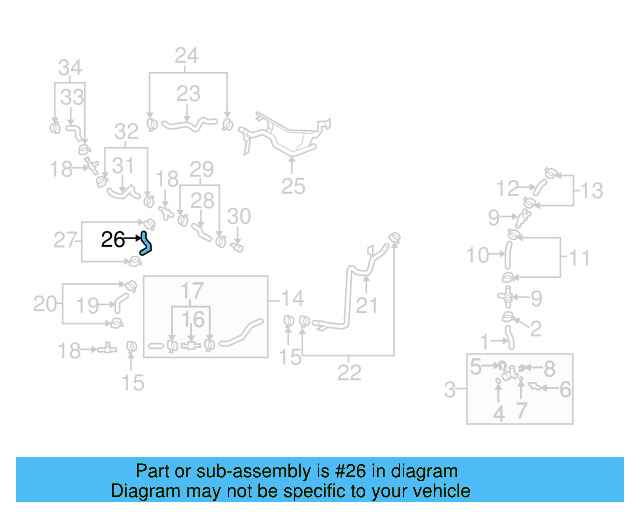 Return Hose 1K0-121-109-AA - View 2