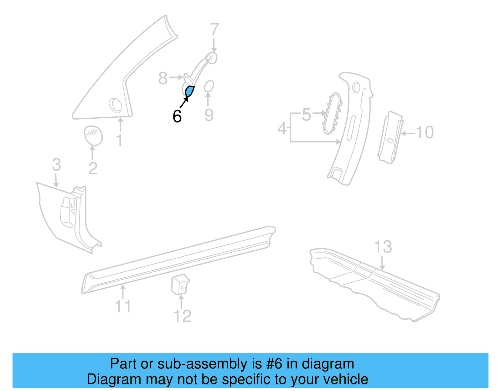 Grip Handle 1C0-857-605-E-Y20 - View 5
