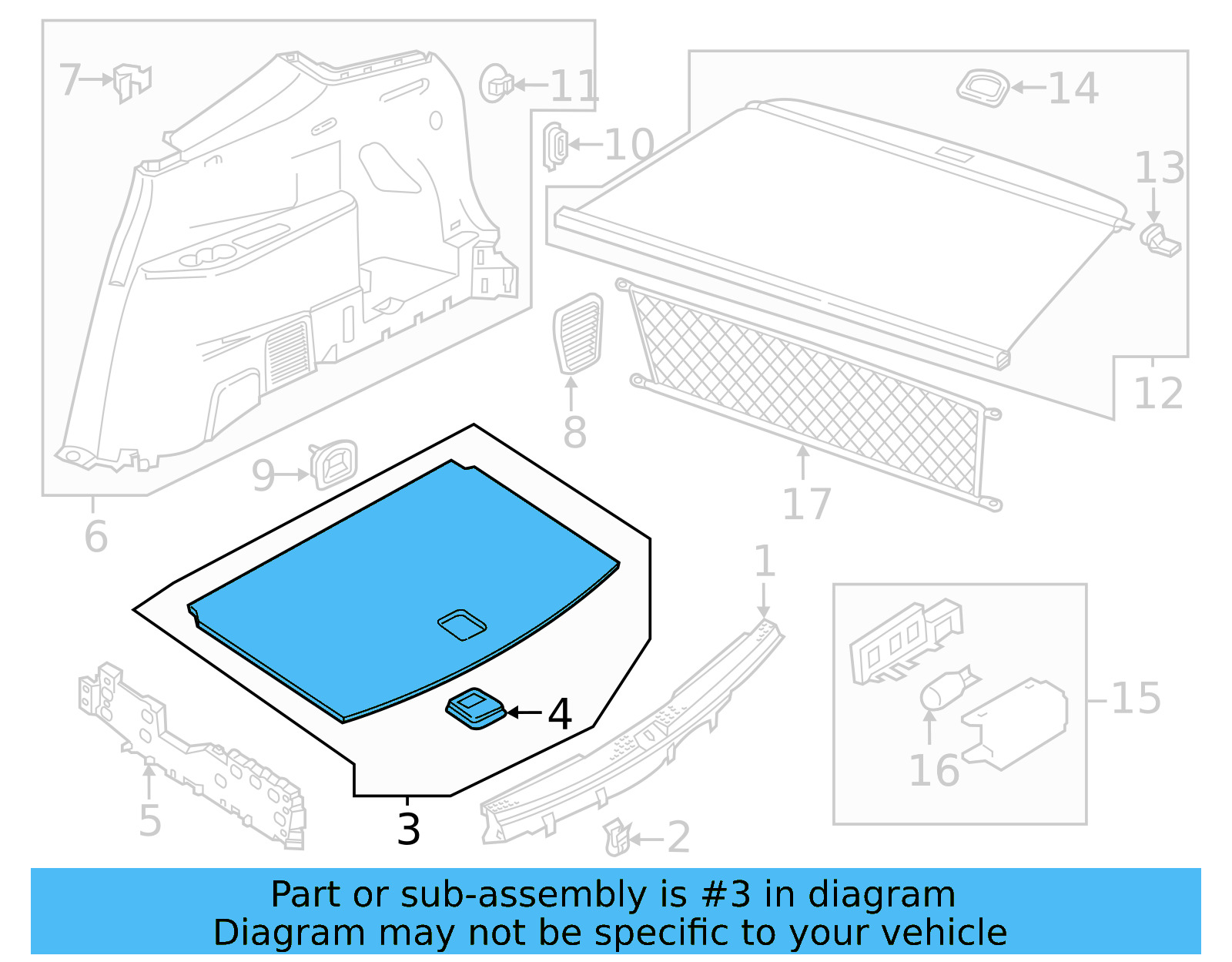 Floor Cover 3CN-858-855-B-JB1 - View 5