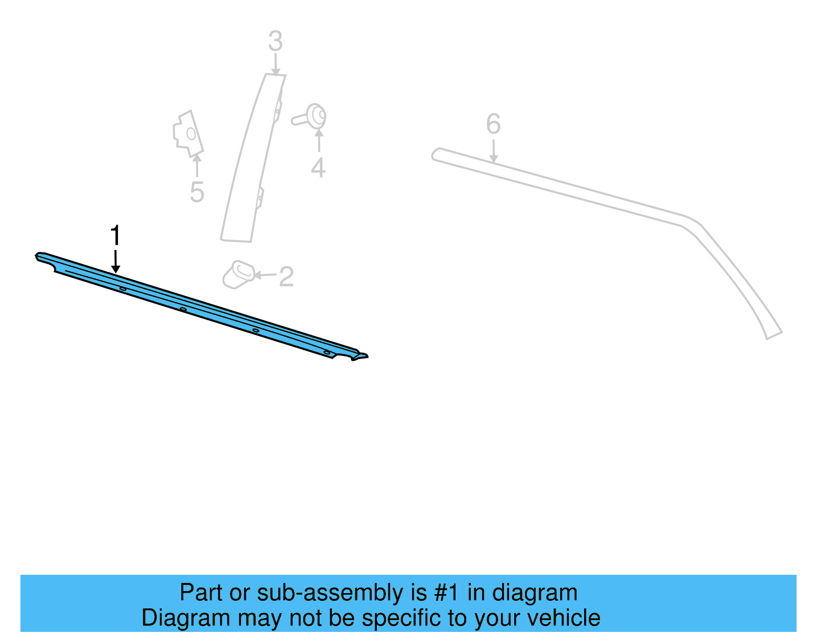 Door Window Belt Weatherstrip 1K9-839-476-A-2ZZ